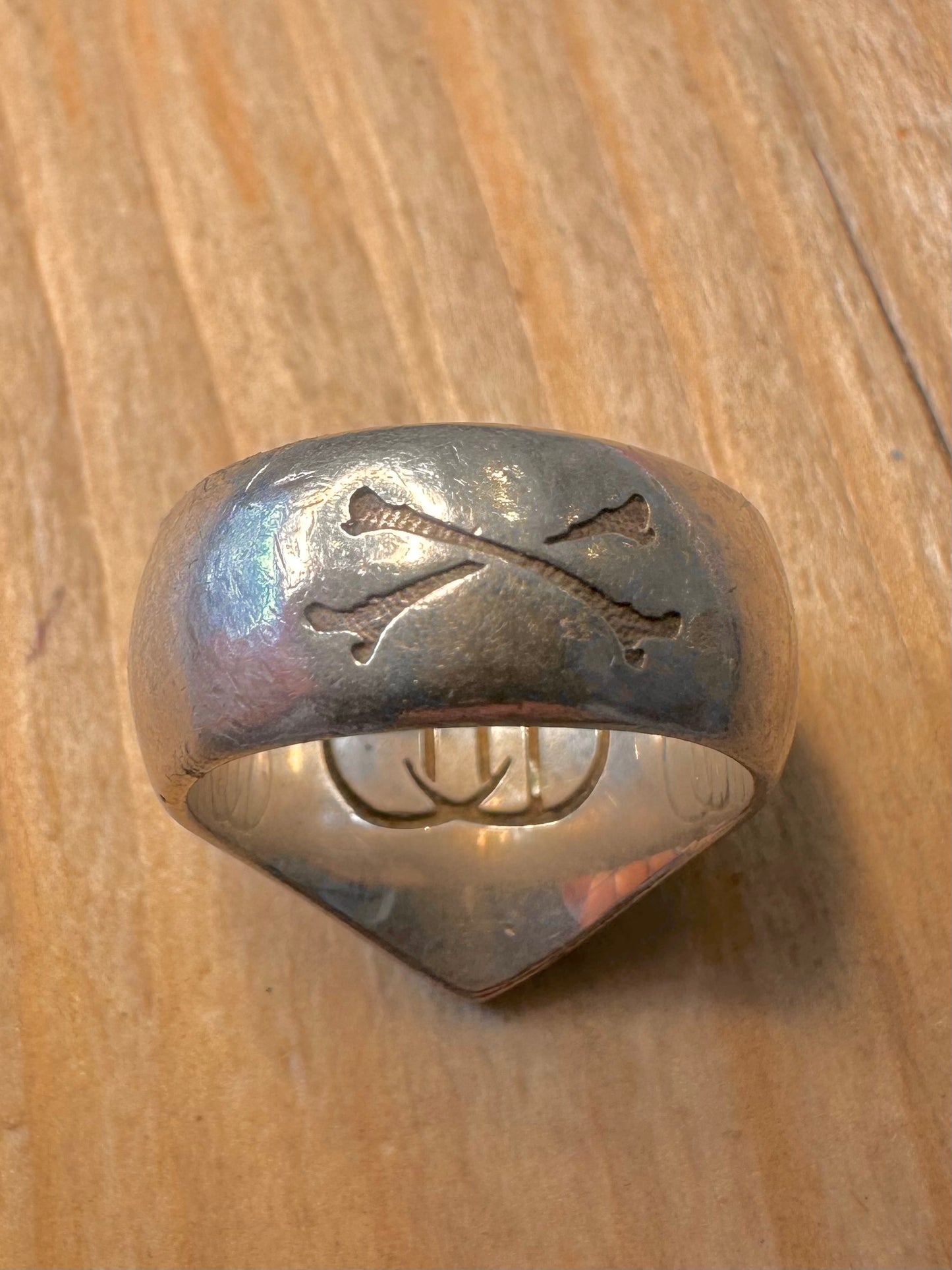 Vintage Signet Maker CHD 925 Sterling Silver Size K1/2 Ring