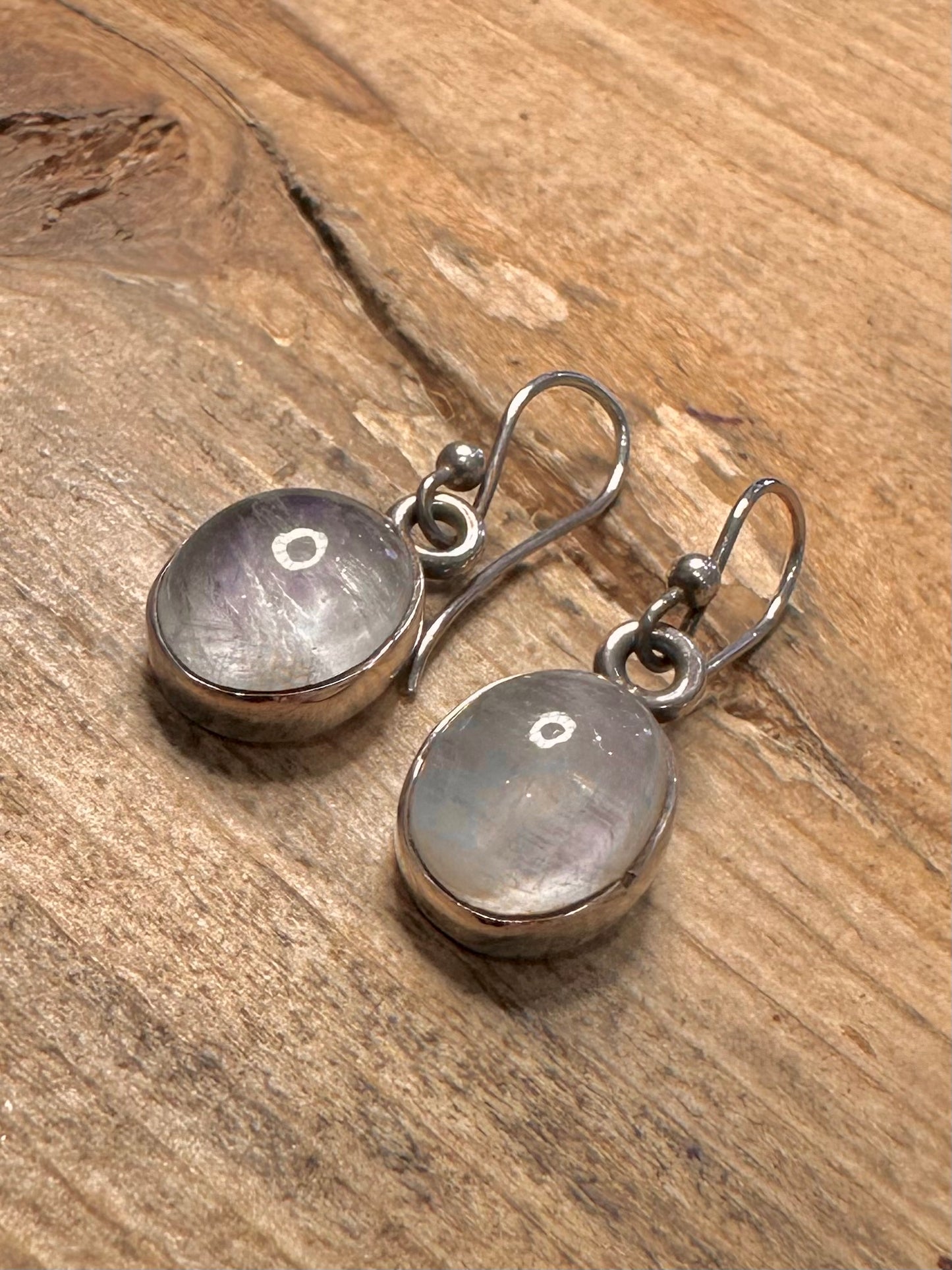 Vintage Moonstone 925 Silver Earrings