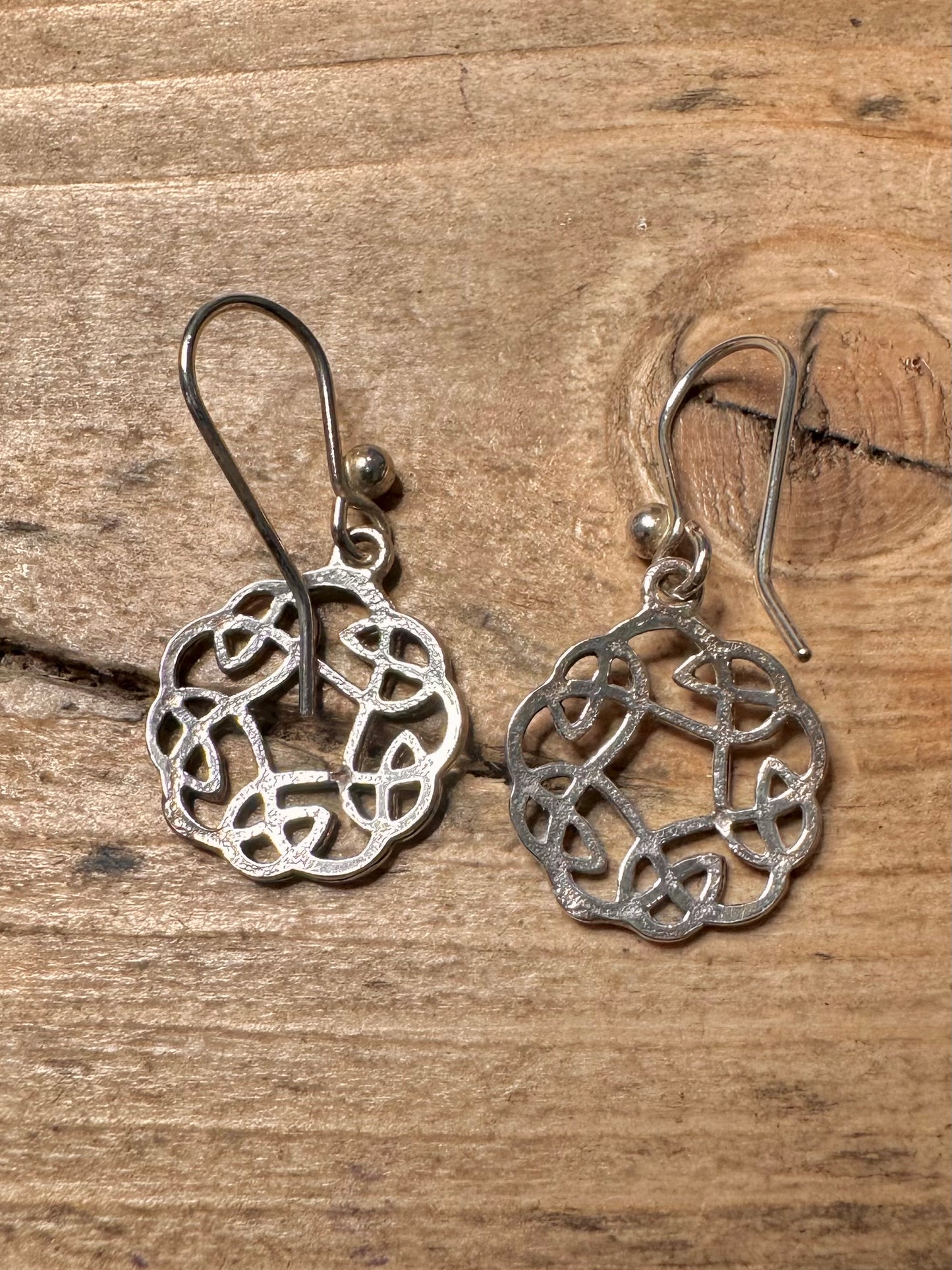 Vintage Celtic 925 Silver Earrings
