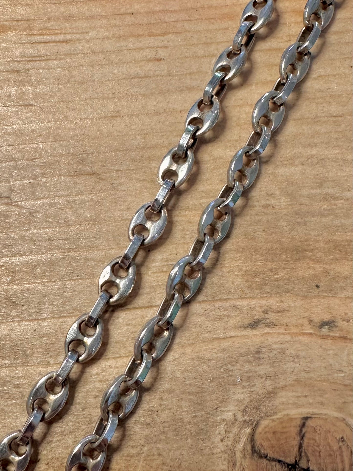 Vintage Mariner Link 925 Silver 20 inch Necklace