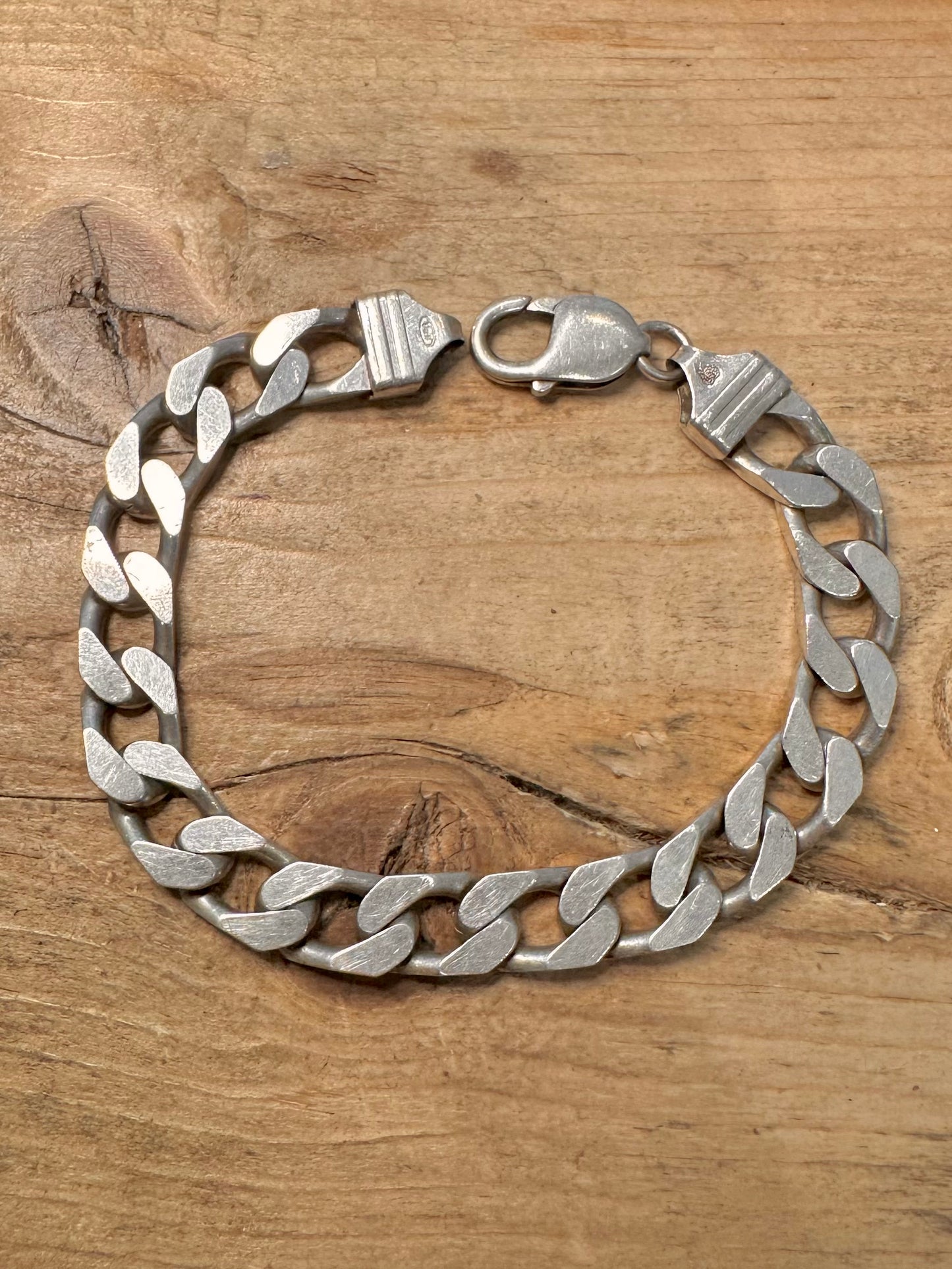 Vintage Curb Chain 925 Silver 8 inch Bracelet