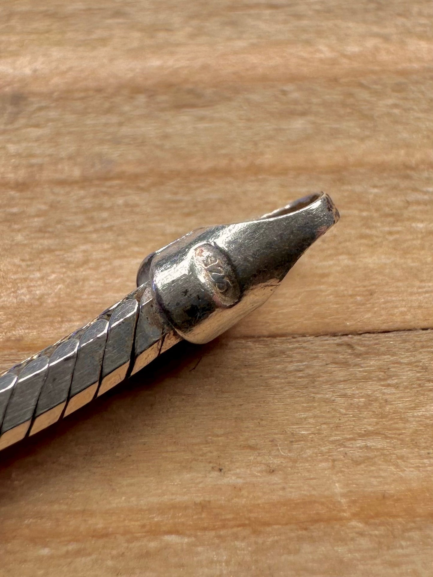 Modernes quadratisches Schlangenkettenarmband aus 925er Sterlingsilber, 7,5 Zoll