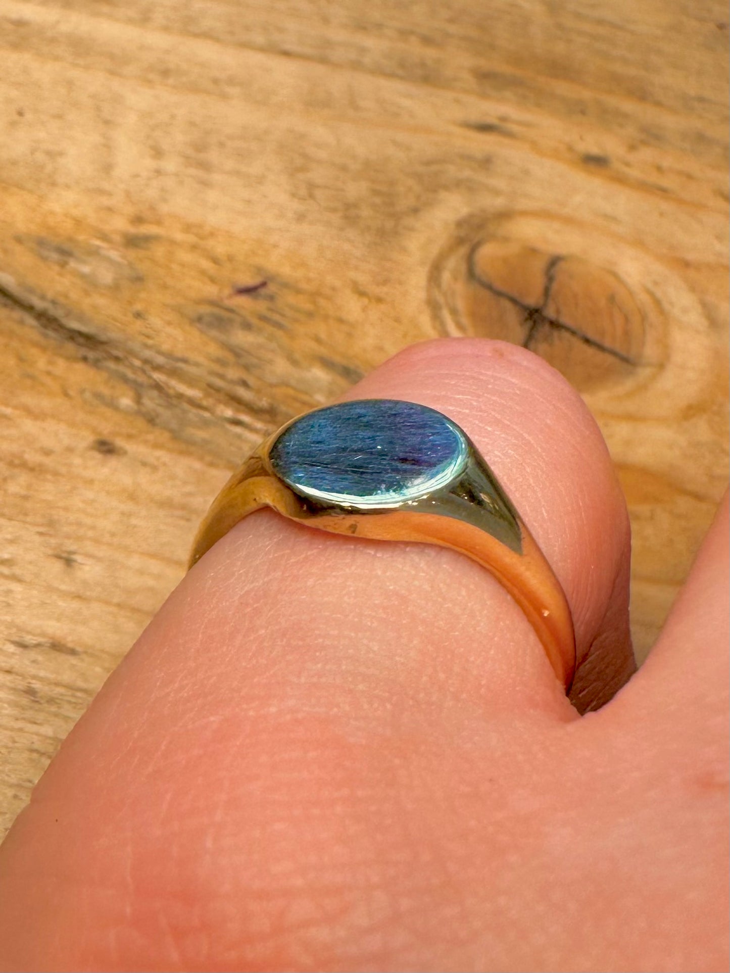 Vintage 1994 9ct Gold Signet Size M1/2 Ring