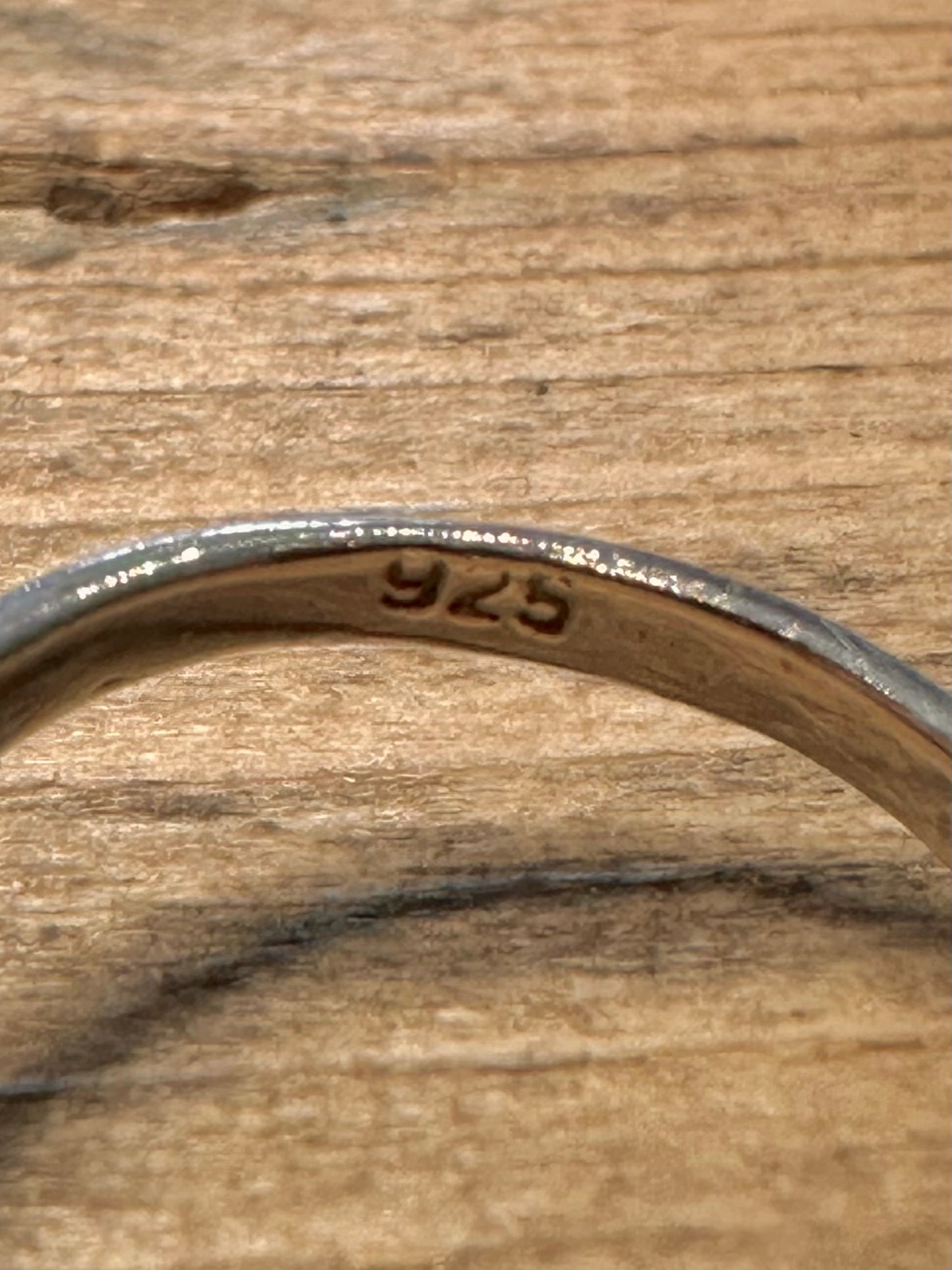 Vintage Cat 925 Silver Size R Ring