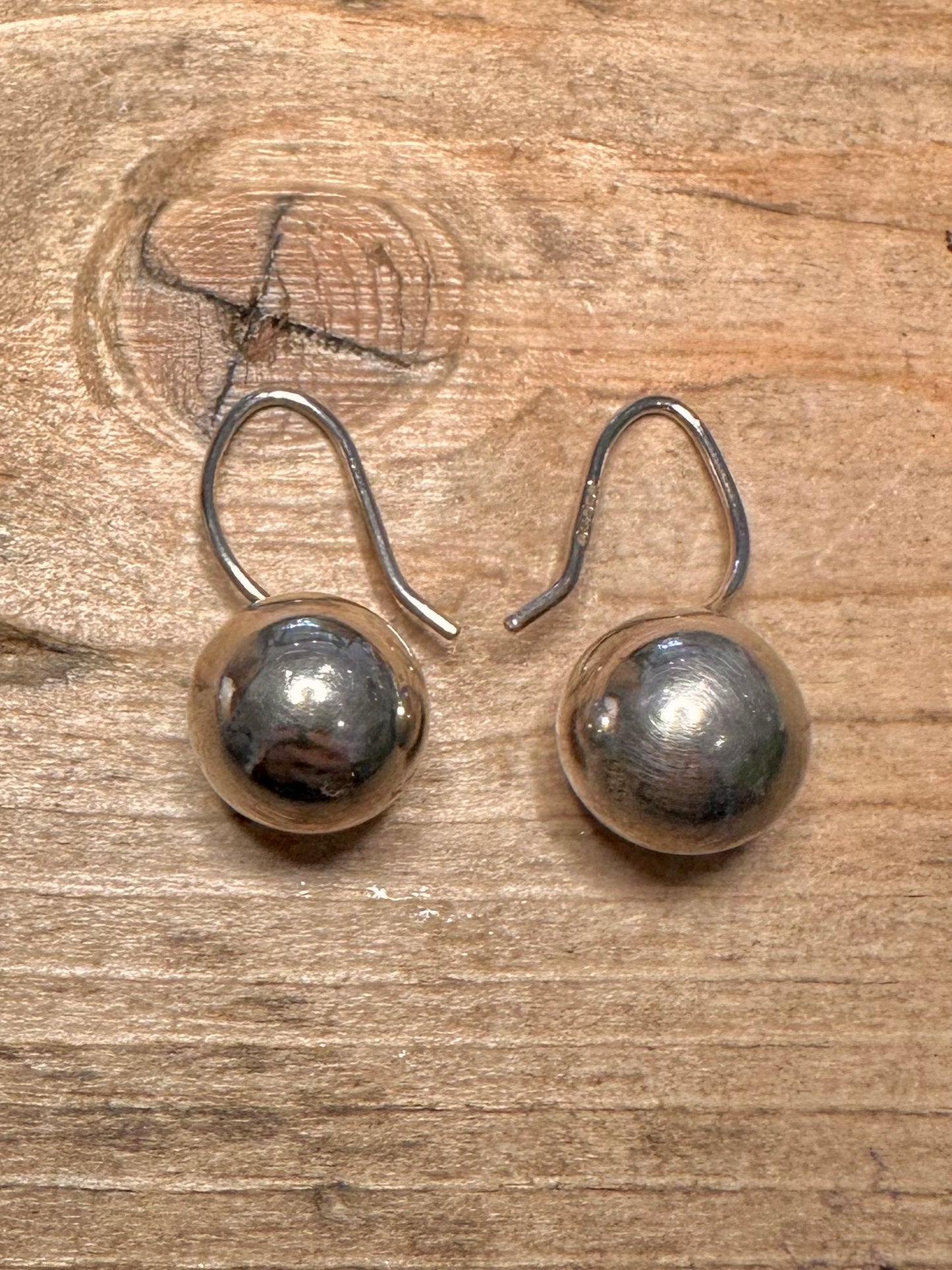 Modern 2000 Ball 925 Silver Earrings