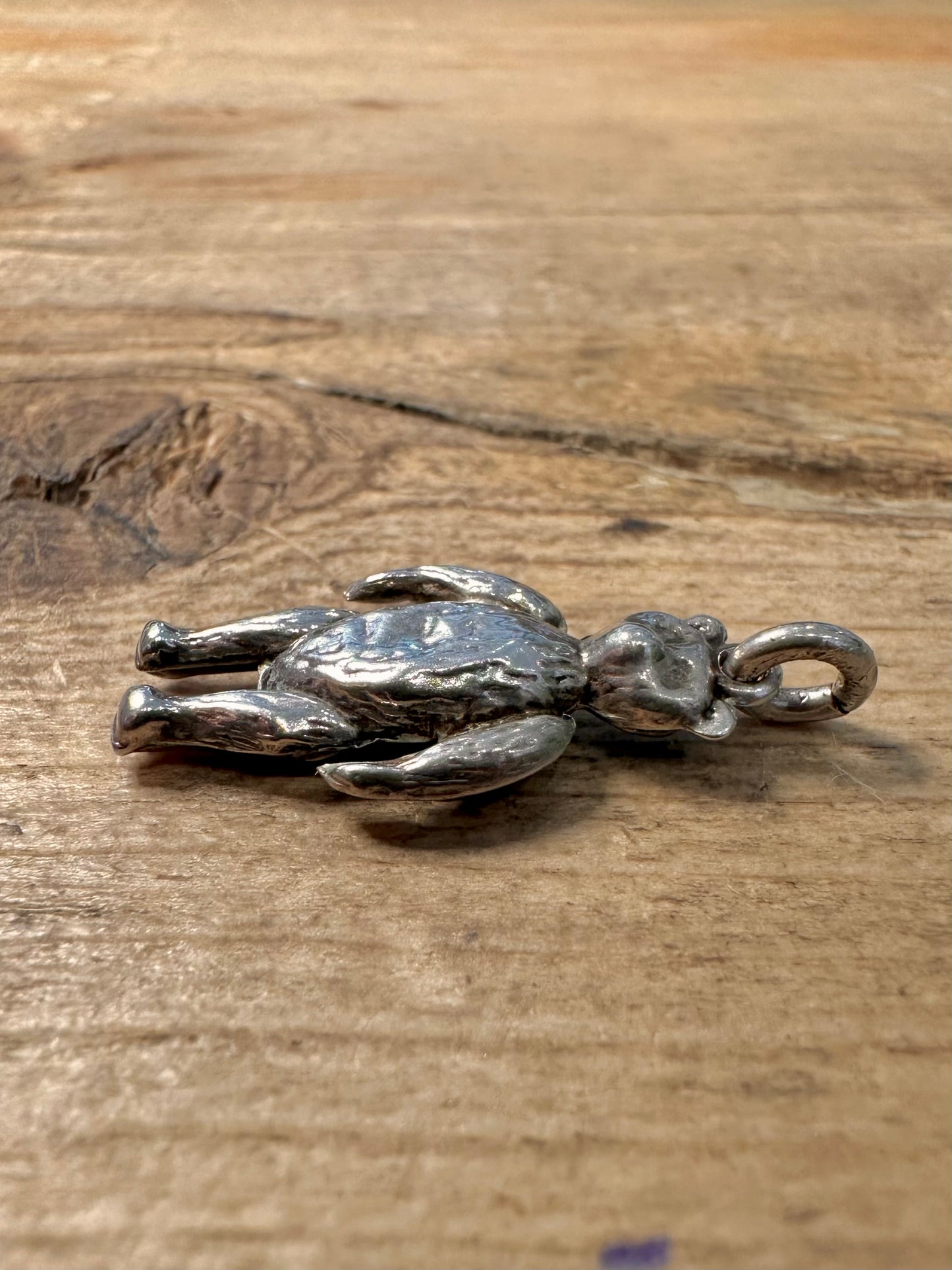 Vintage Teddy Bear 925 Silver Charm Pendant