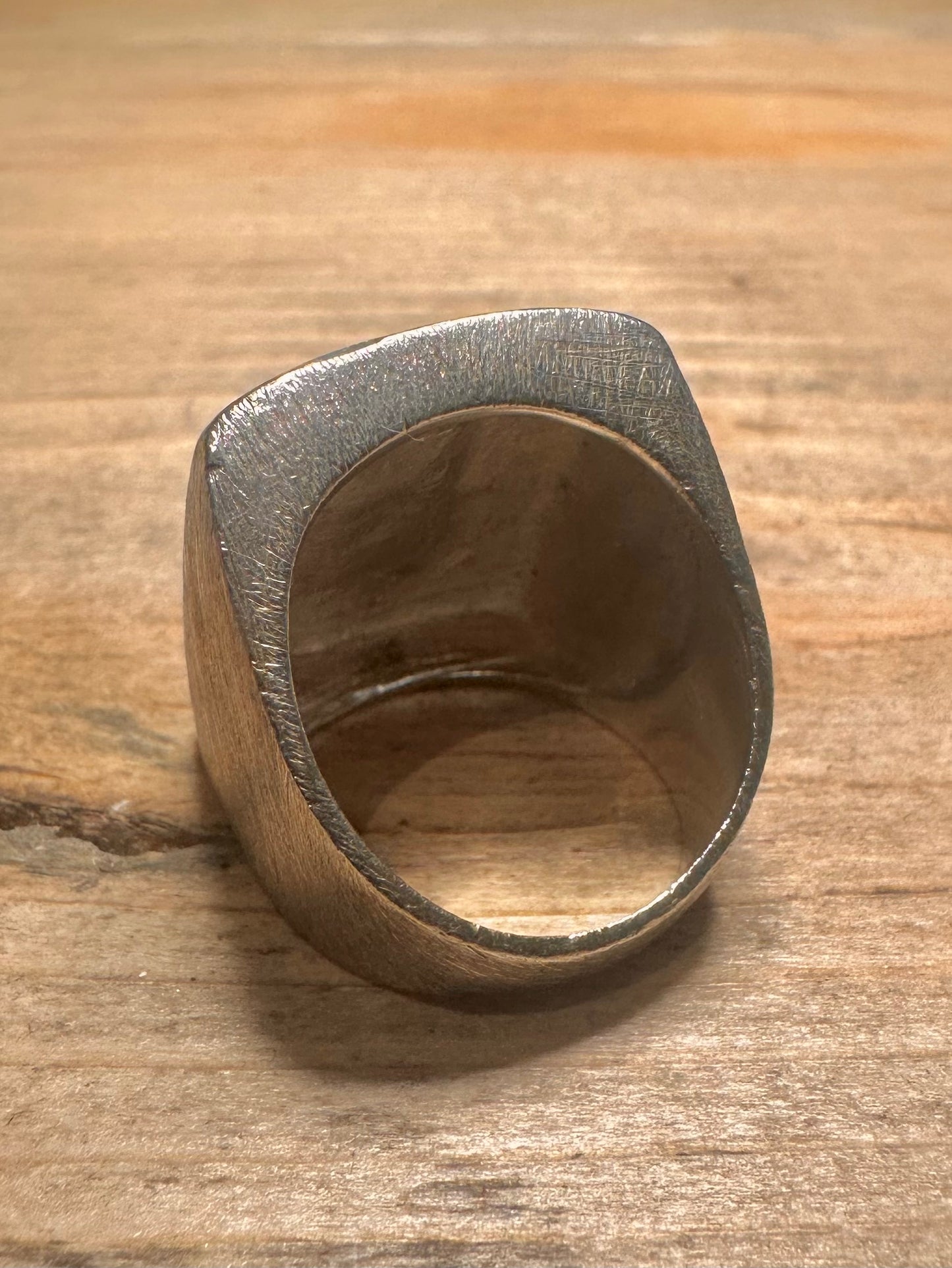Abstract Modernist GE Maker Brush 925 Silver Size O Ring