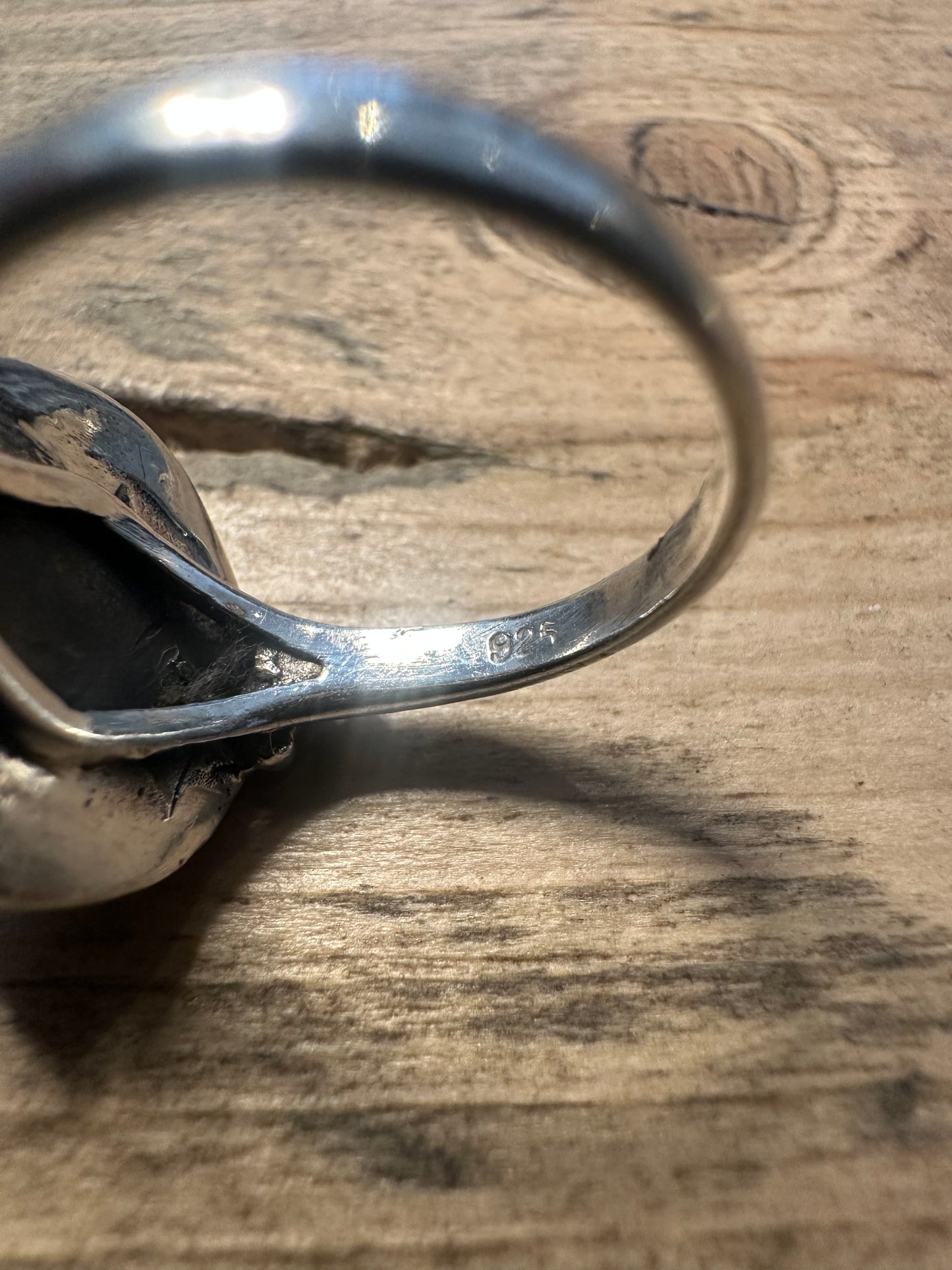 Vintage Tribal Poison 925 Silver Size Q1/2 Ring