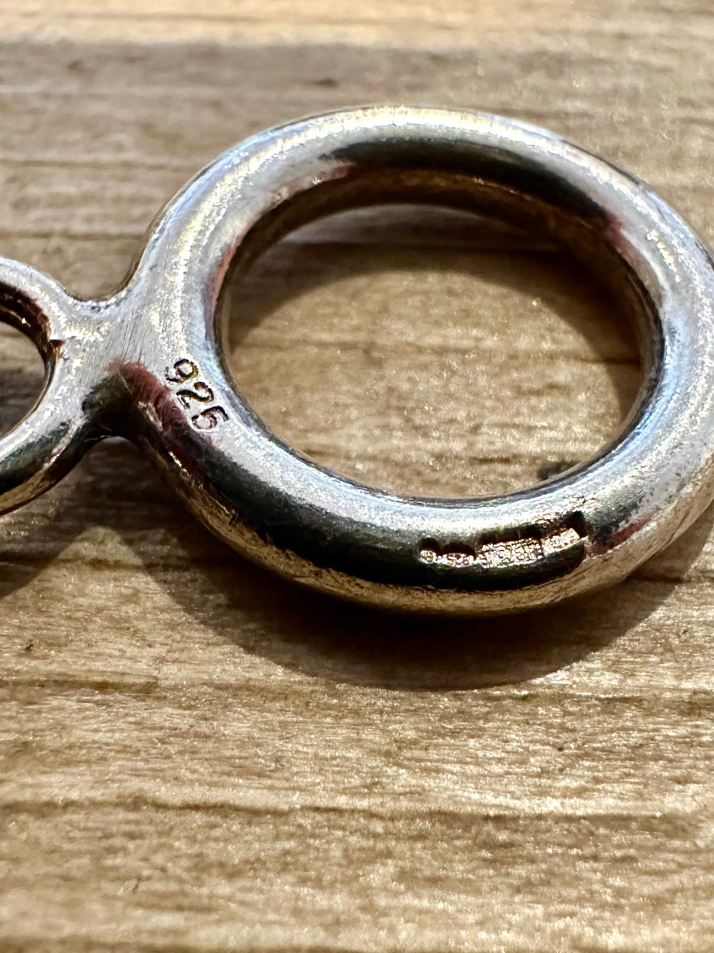 Vintage Belcher Heart T Bar Clasp 925 Silver 7.5 inch Bracelet