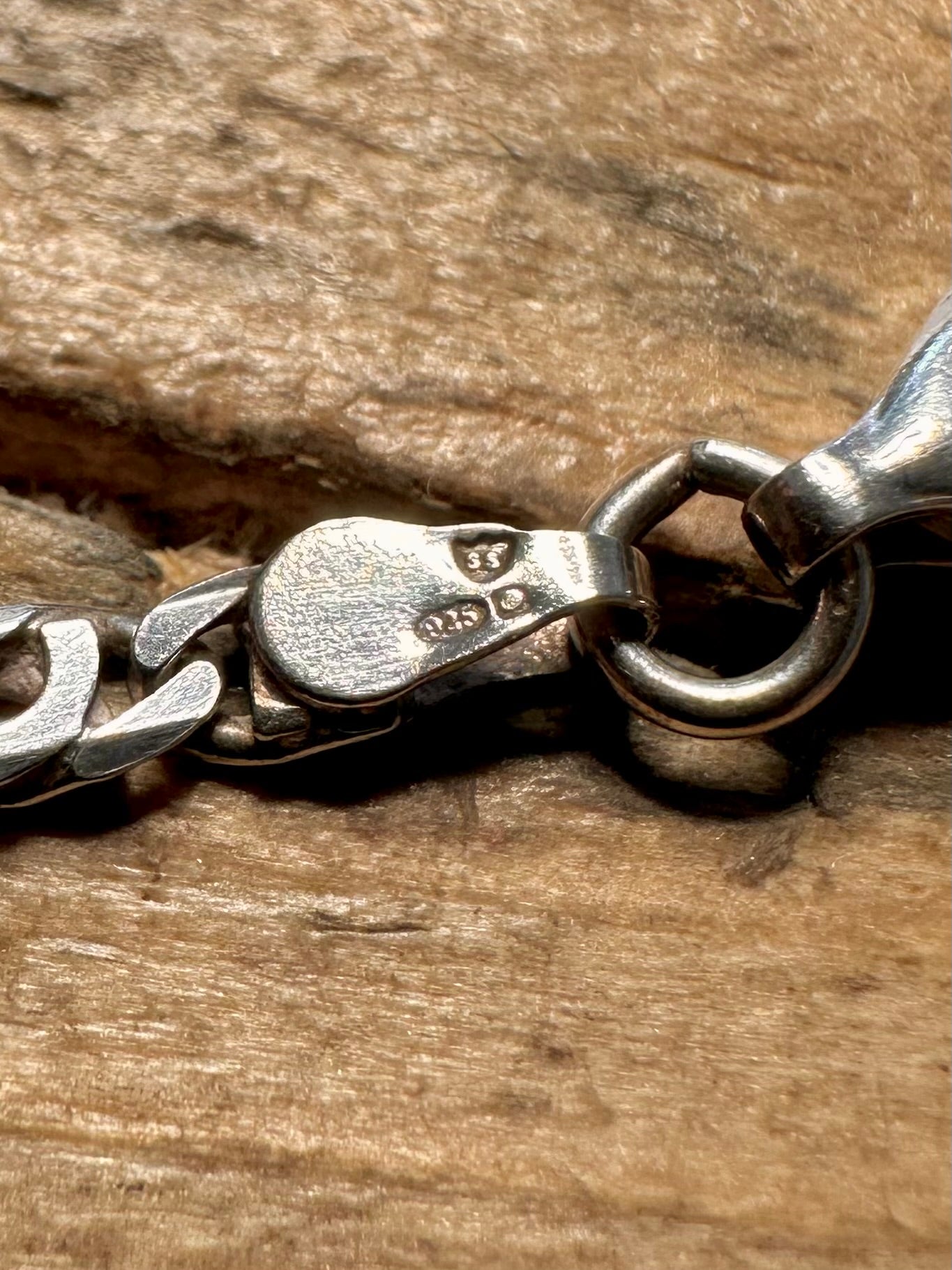 Vintage Unique Link 925 Silver 23.5 inch Necklace