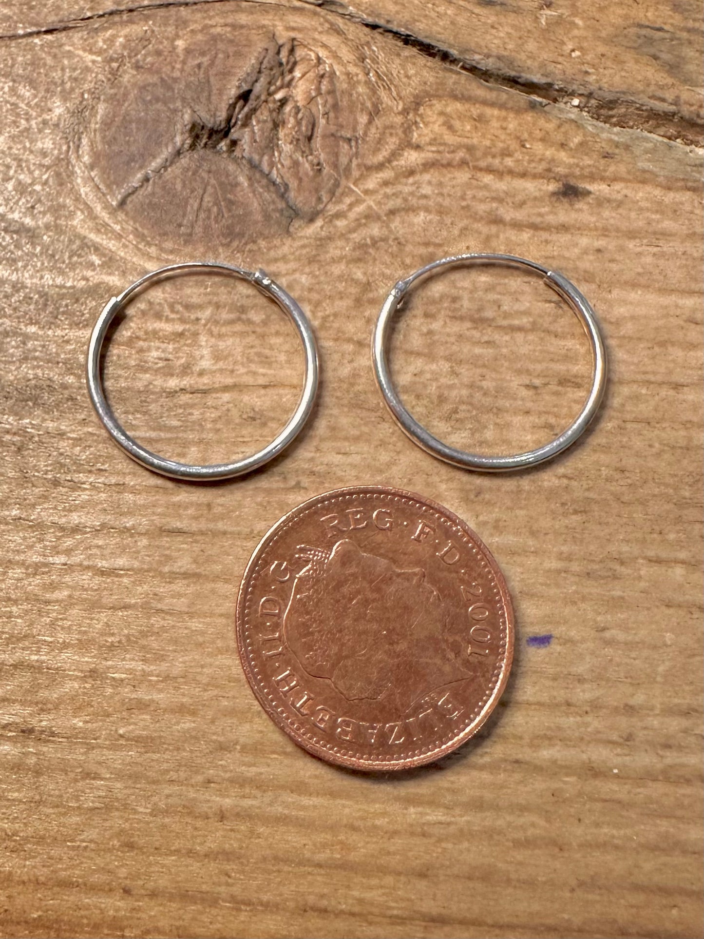 Vintage Hoop 925 Silver Earrings