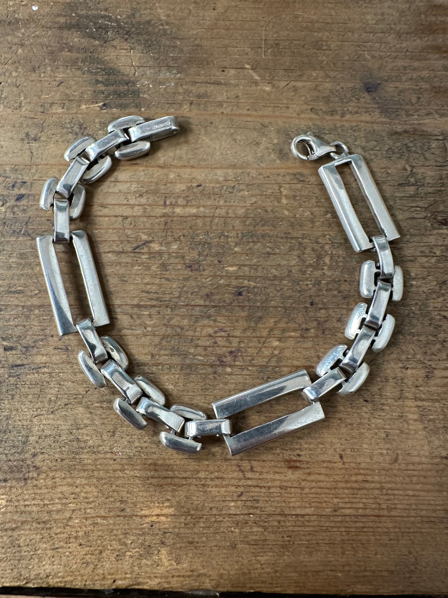 Vintage Unique Link 1995 925 Silver Bracelet