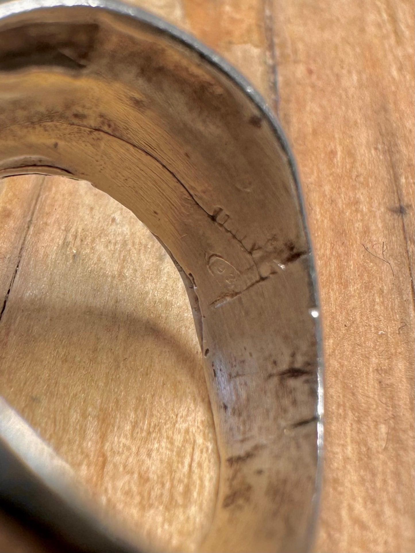 Vintage Abstract Wave Style 925 Sterling Silver Size L1/2 Ring