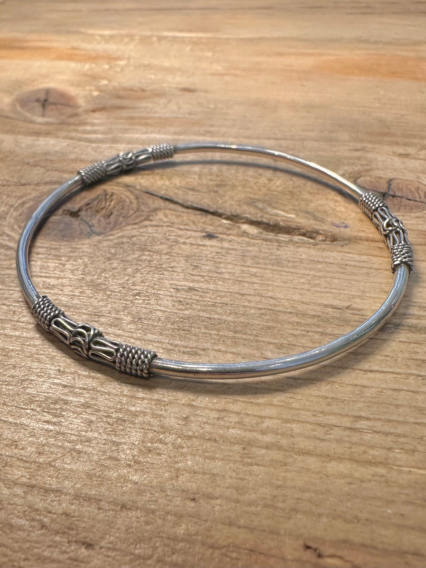 Vintage Tribal 925 Silver Bangle