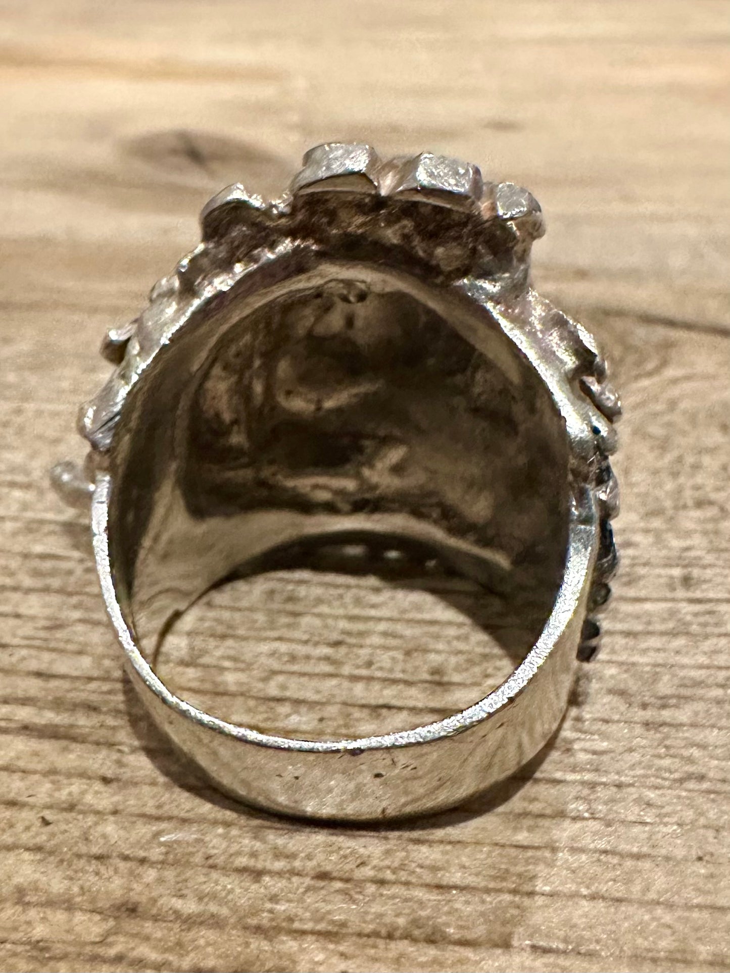 Vintage 1991 Large Screaming Eagle Heavy 925 Silver Size V Ring