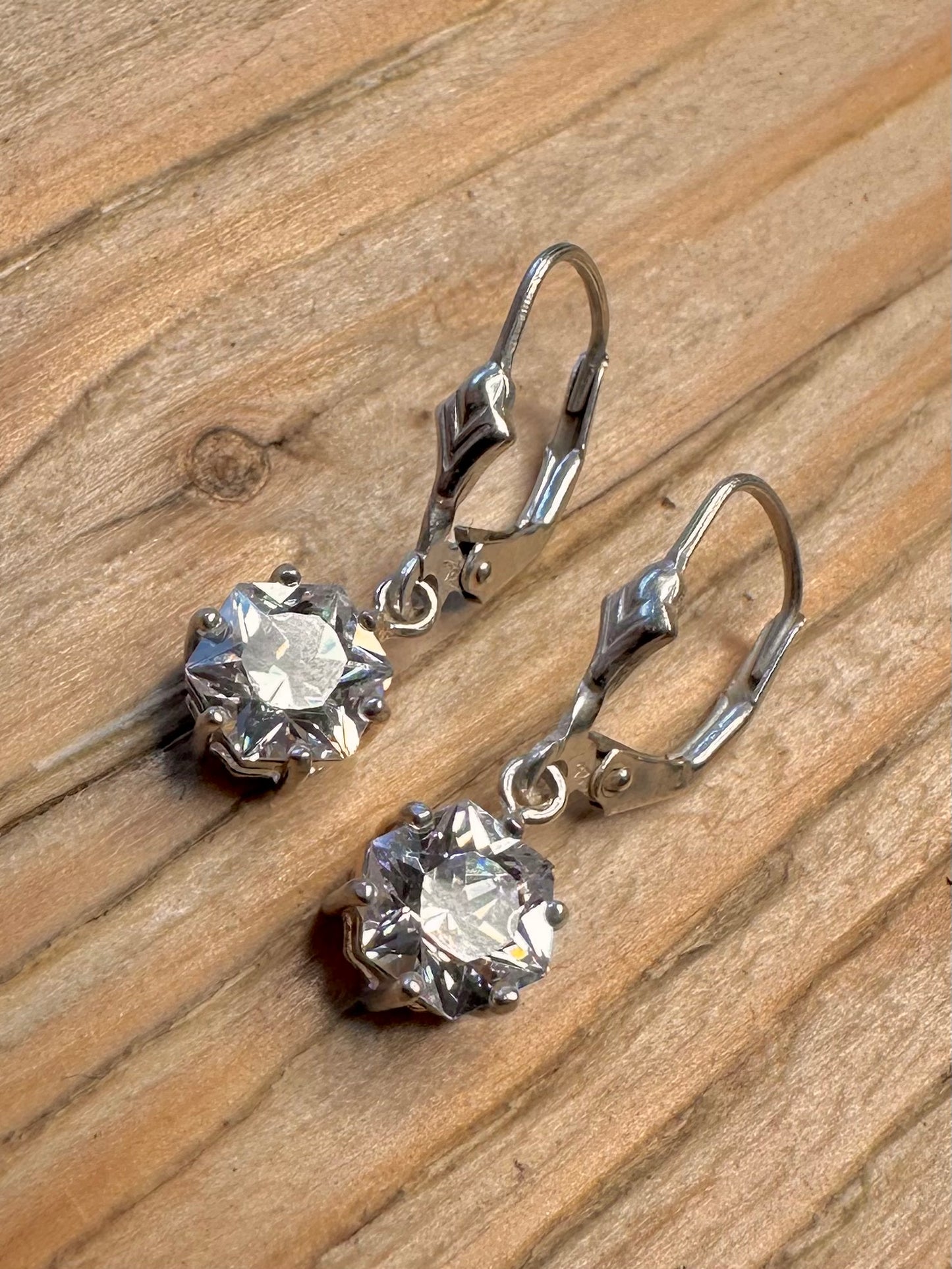 Modern Sparkling CZ 925 Sterling Silver Earrings
