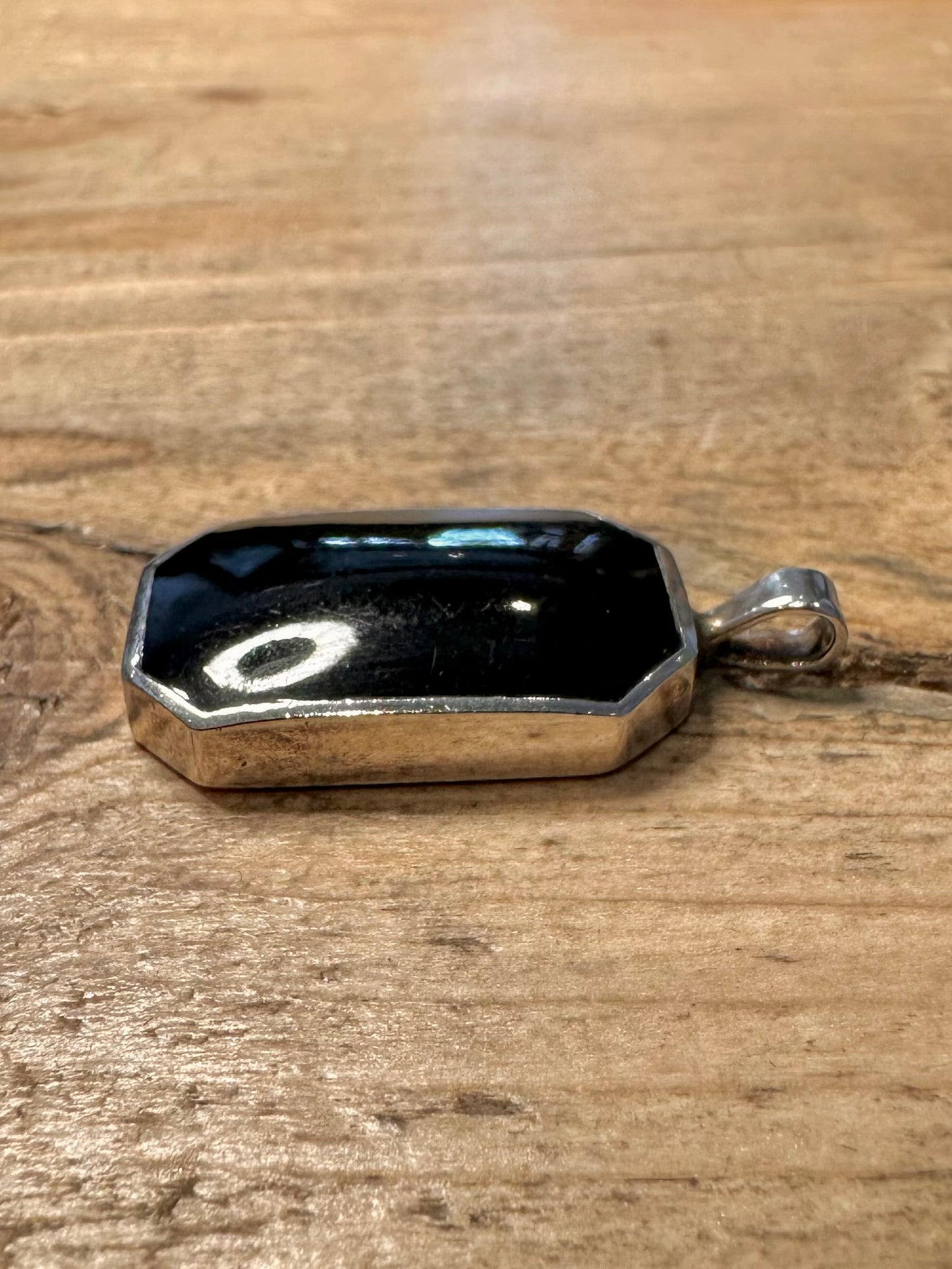 Vintage 1978 Black Stone 925 Hallmarked Pendant
