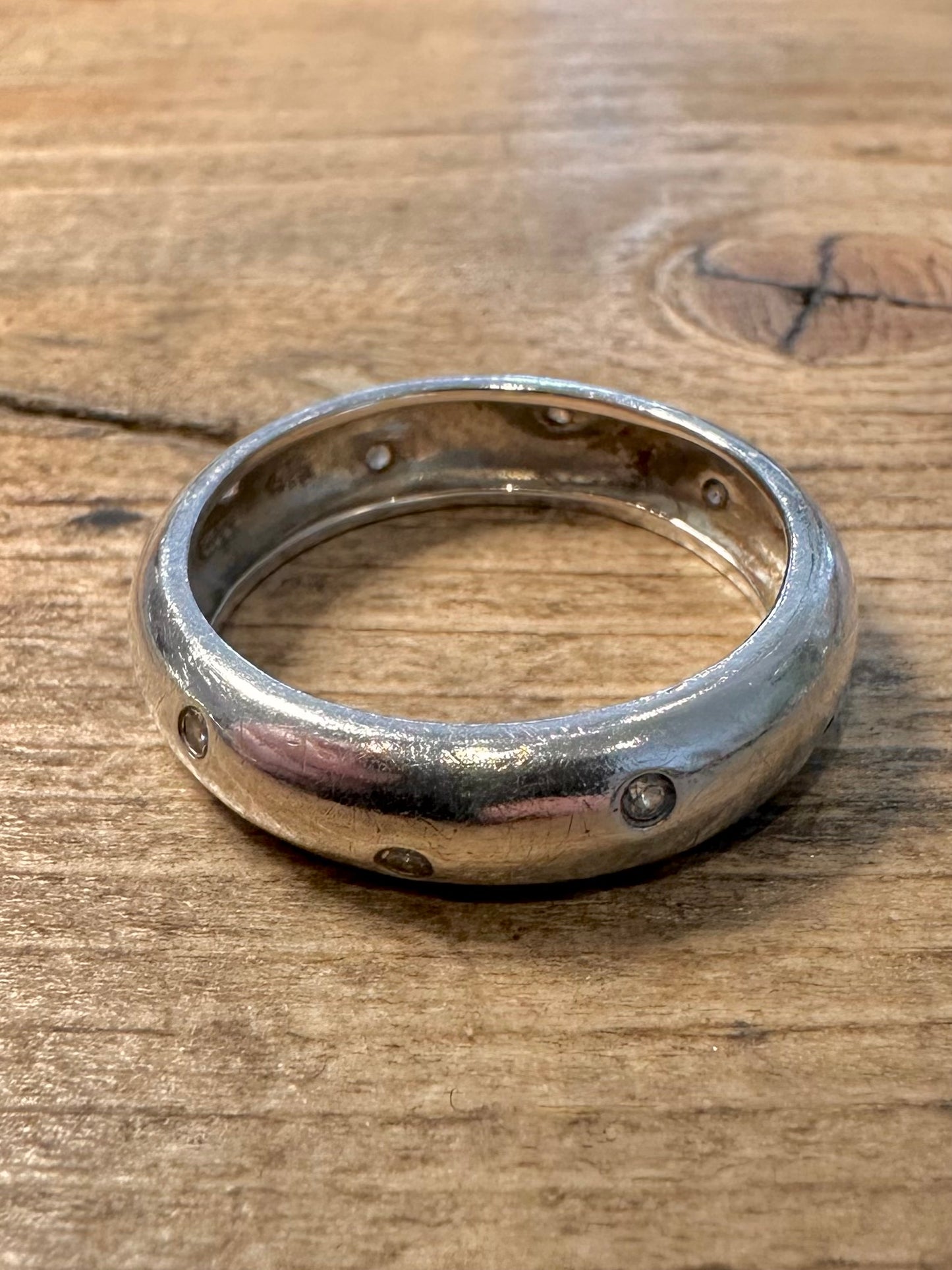 Modern CZ Band 925 Silver Size Z+2 Ring