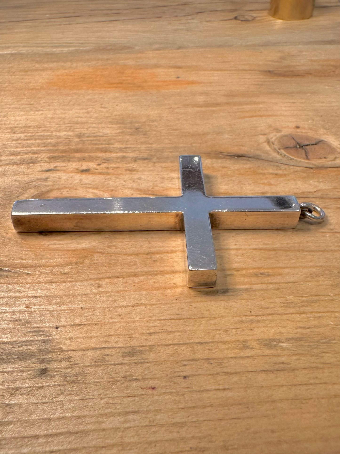 Vintage 1975 Heavy Cross 925 Silver Pendant