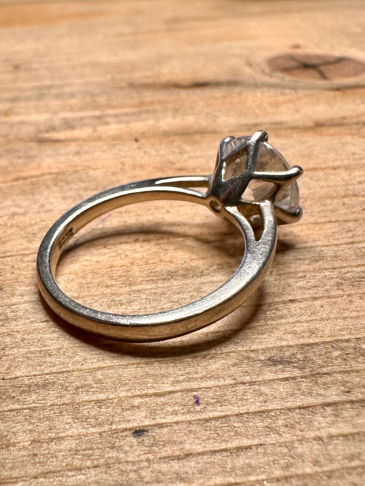 Vintage DQCZ Stone 925 Silver Size Q Ring