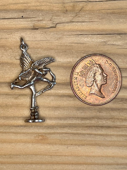 Cupid Firing His Arrow 925 Sterling Silver Pendant