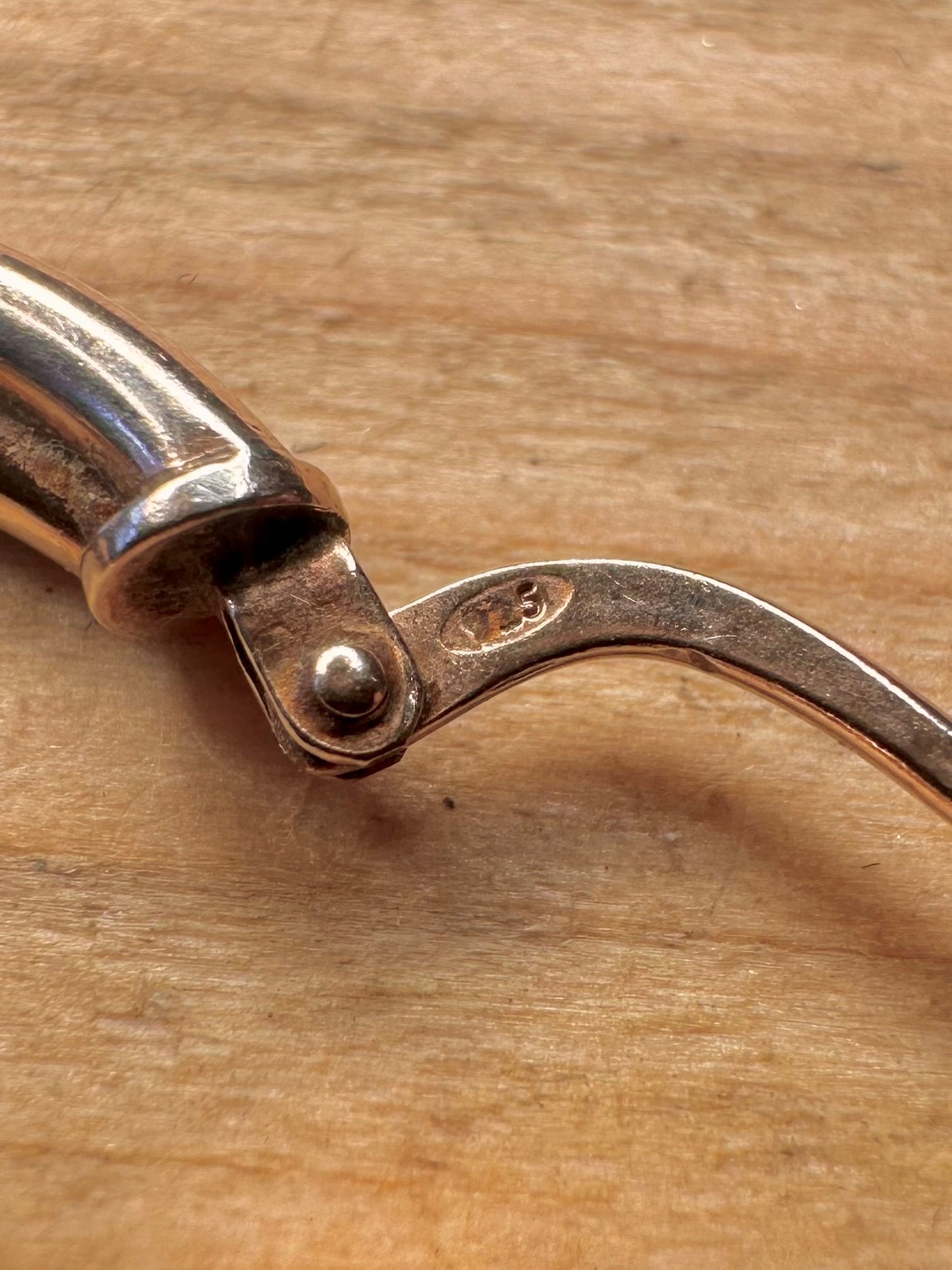 Vintage Twisted Oval Gold on 925 Sterling Silver Earrings