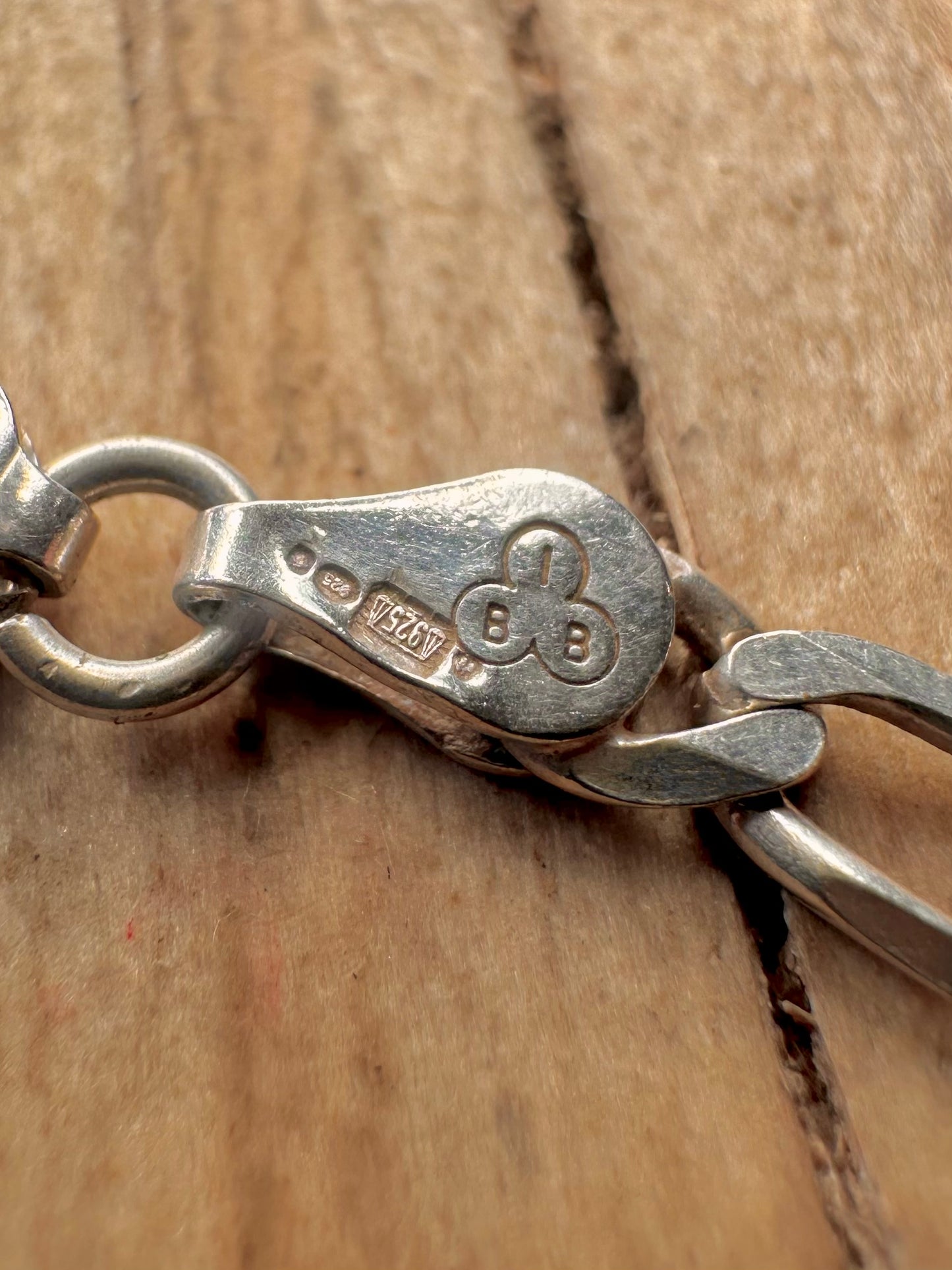 Vintage Figaro Italy Chain 925 Sterling Silver Hallmarked 20 inch Necklace