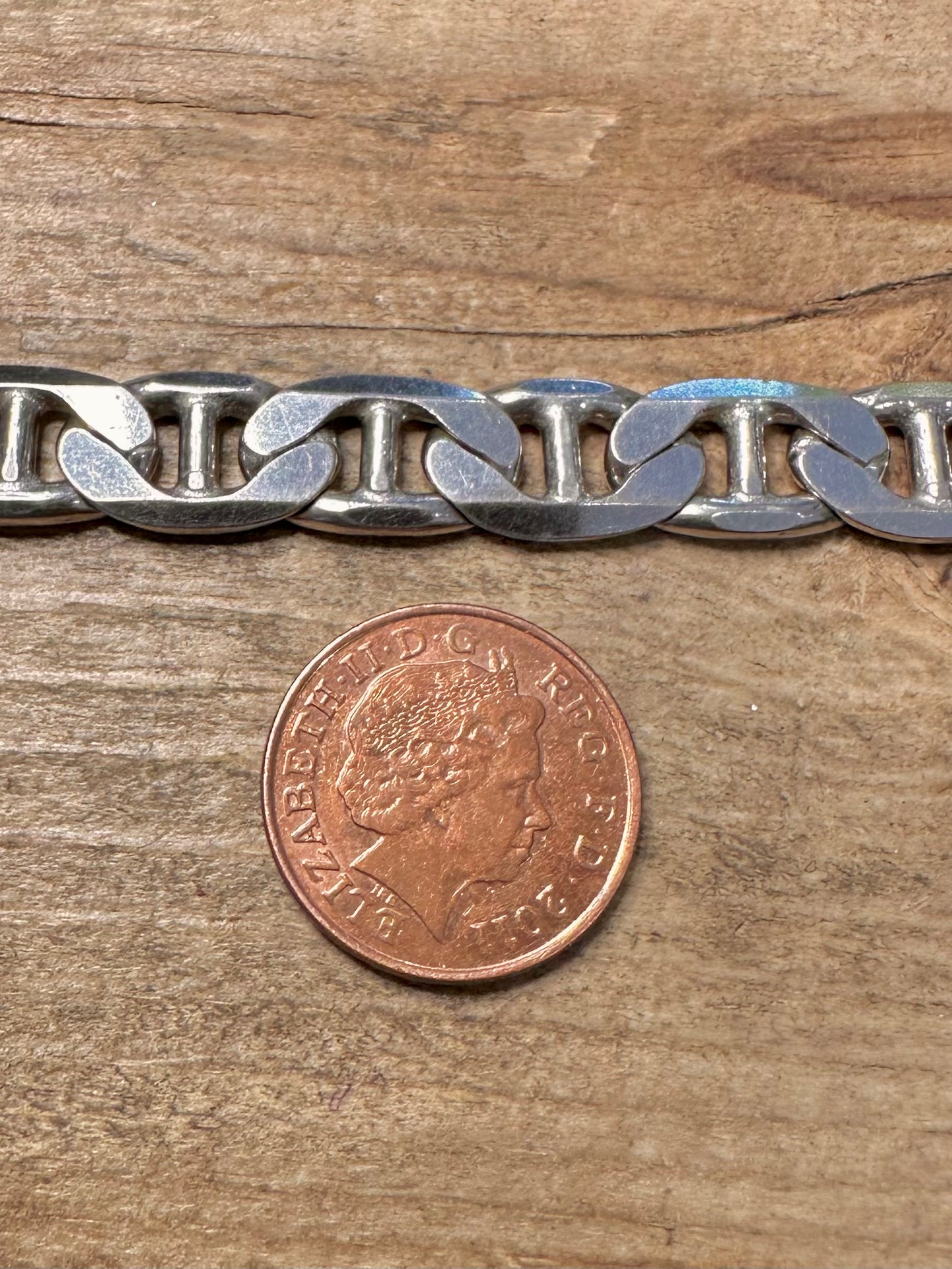 Vintage Mariner Link 925 Silver 8.5 inch Bracelet