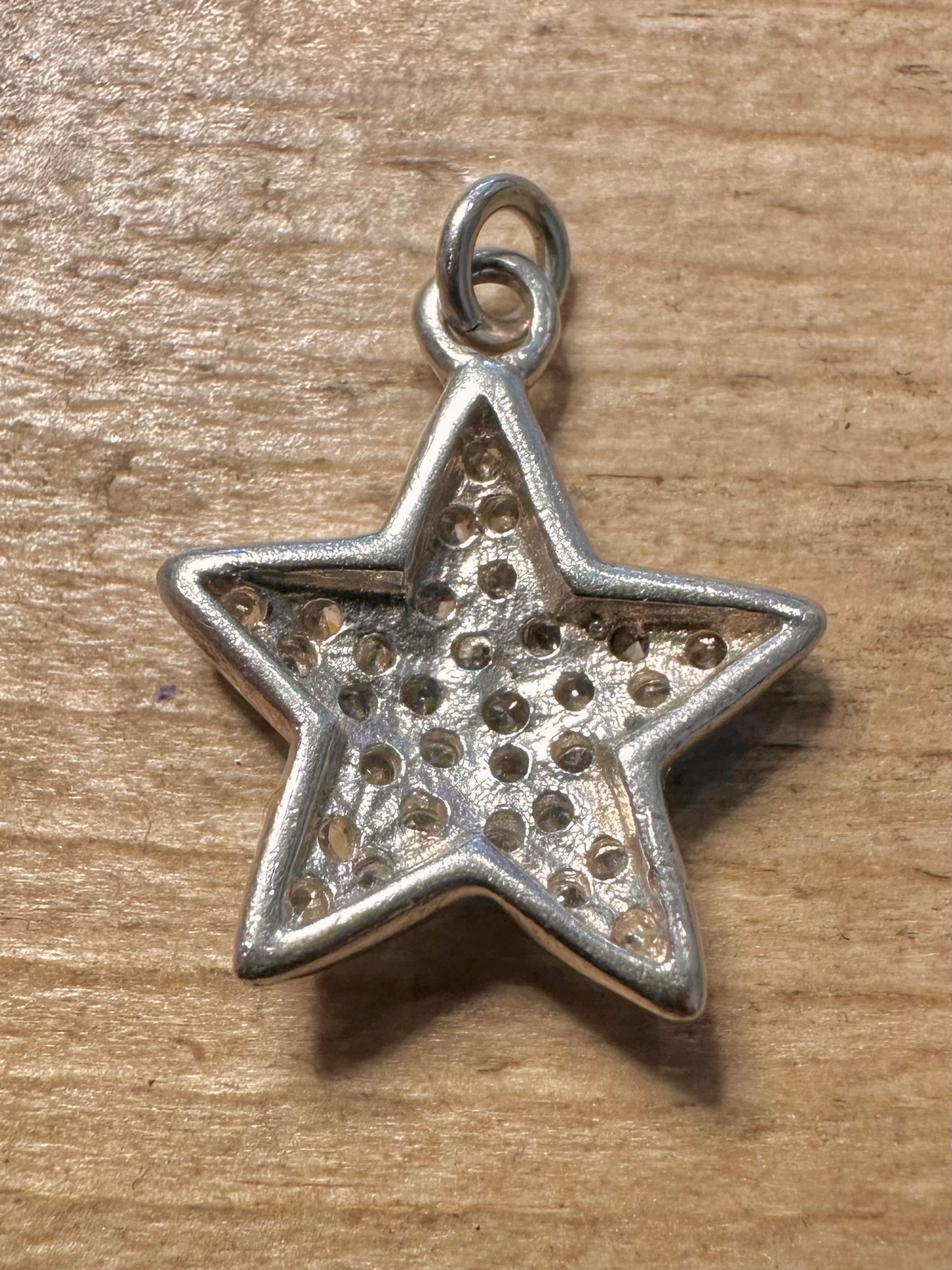 Modern CZ Stone Star 925 Silver Pendant