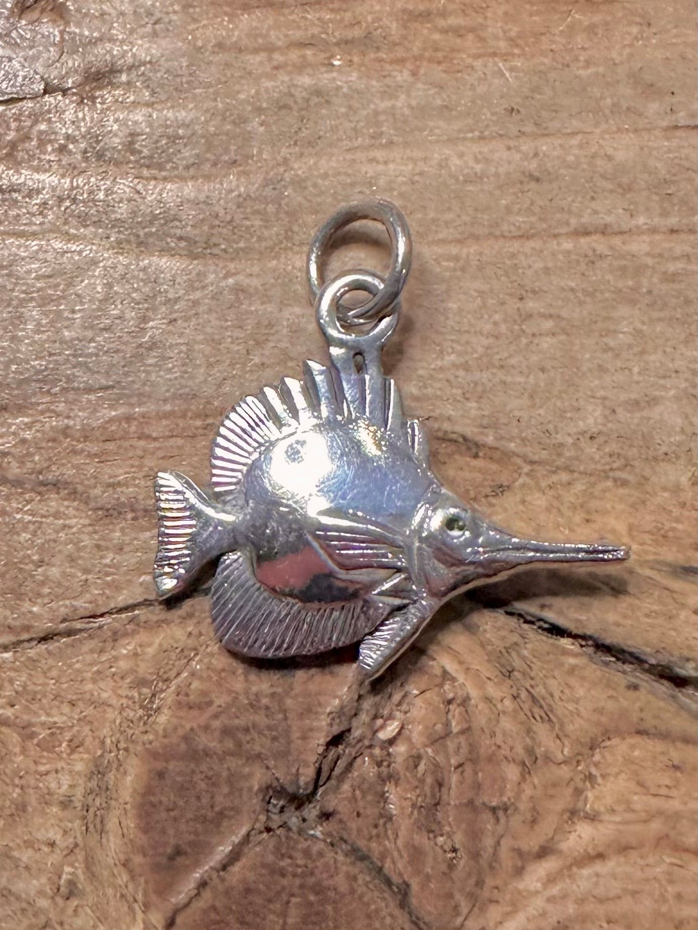 Vintage Fish 925 Silver Pendant