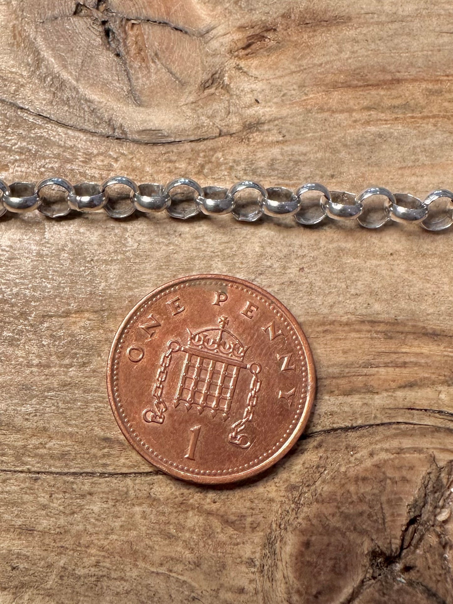 Vintage Belcher Chain 925 Silver 24 inch Necklace