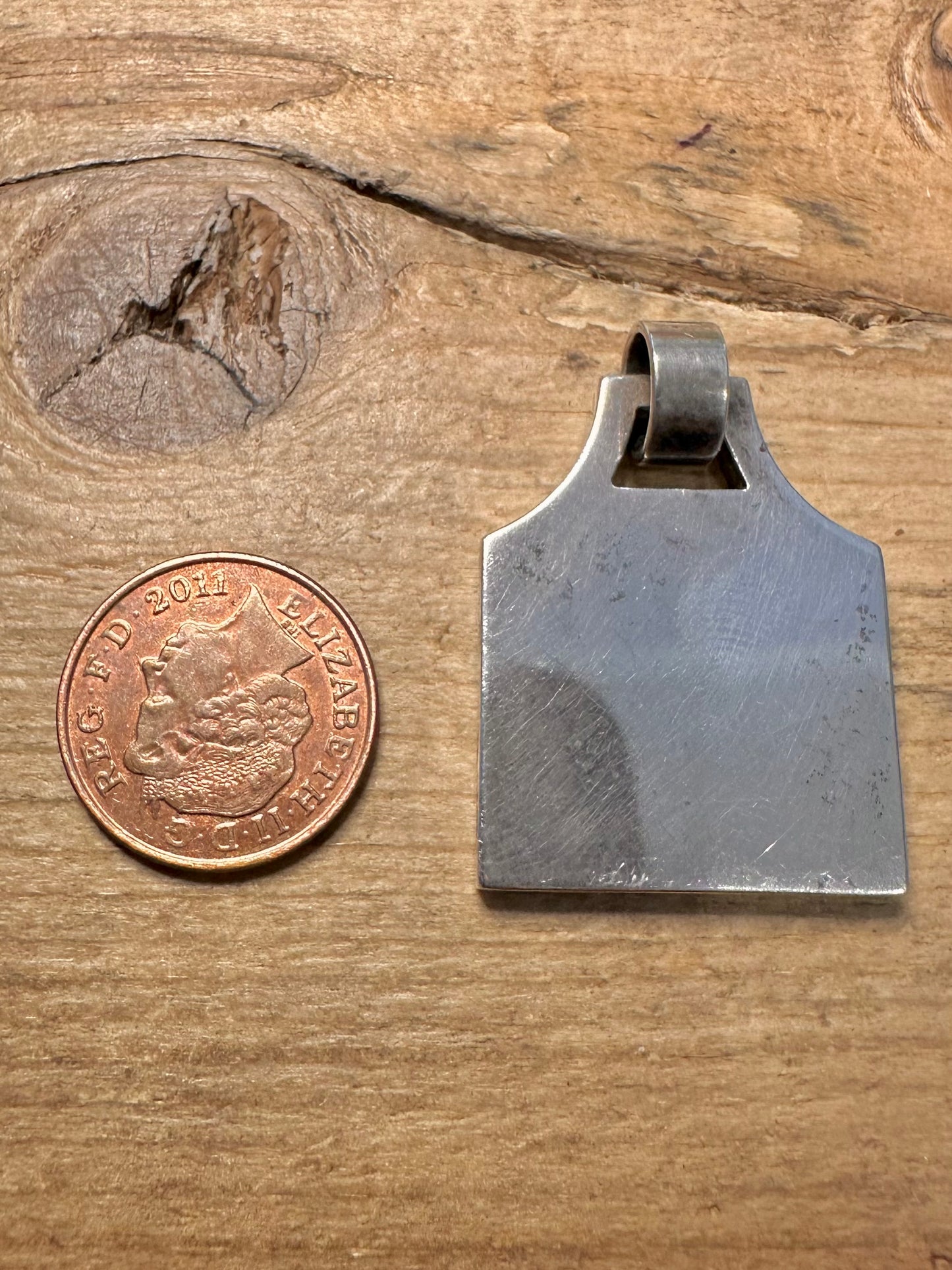 Vintage 1977 SB Maker Edinburgh Ingot 925 Silver Pendant