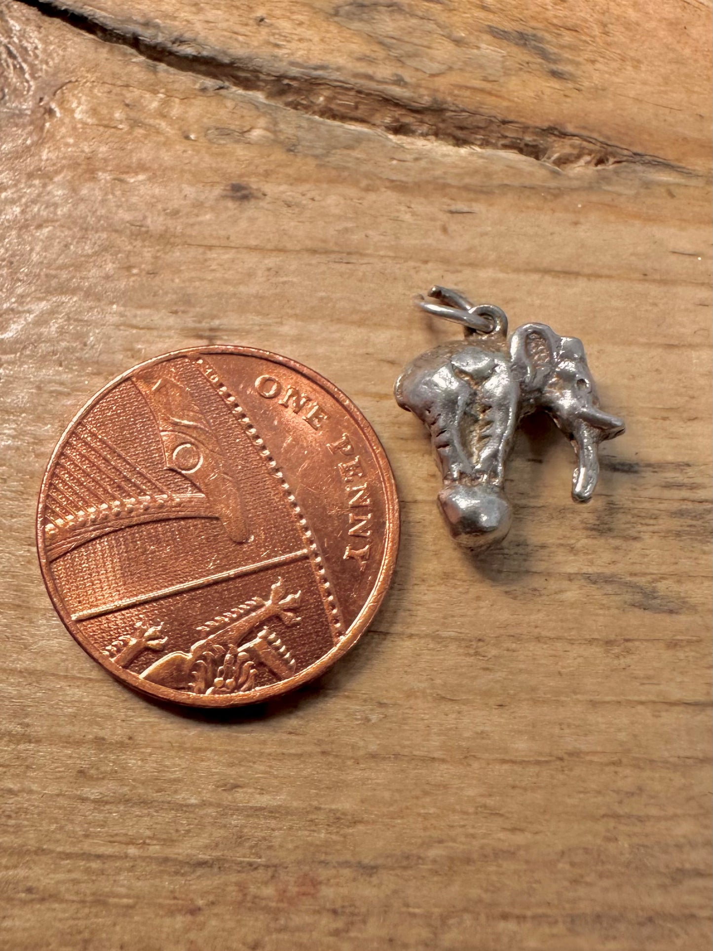 Vintage Performing Elephant 925 Silver Charm Pendant
