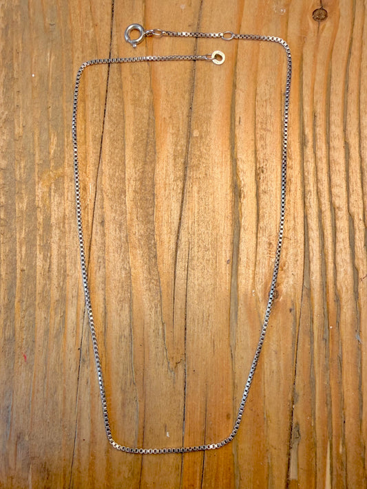 Box Chain 925 Sterling Silver 15 inch Necklace
