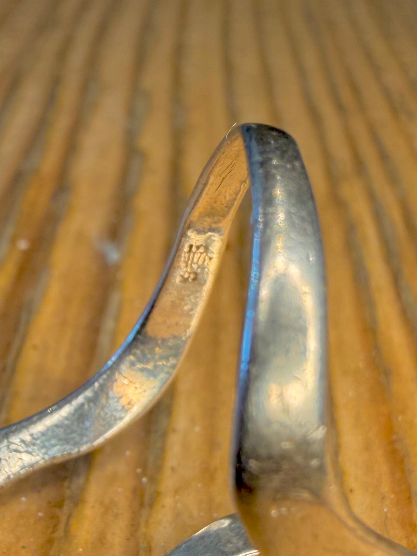Abstract Wave 925 Sterling Silver Size T Ring