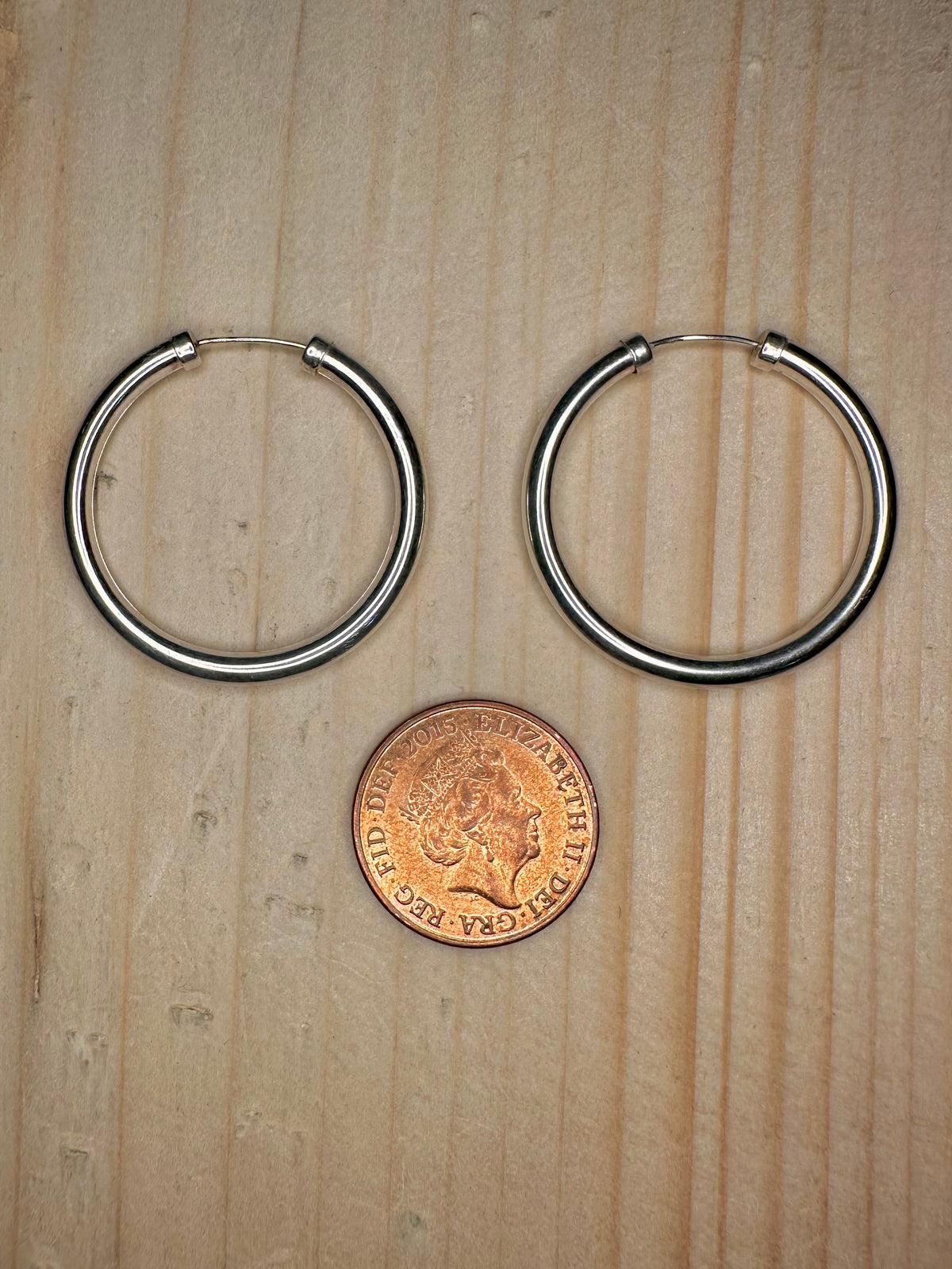Rounded Hoops 925 Sterling Silver Earrings
