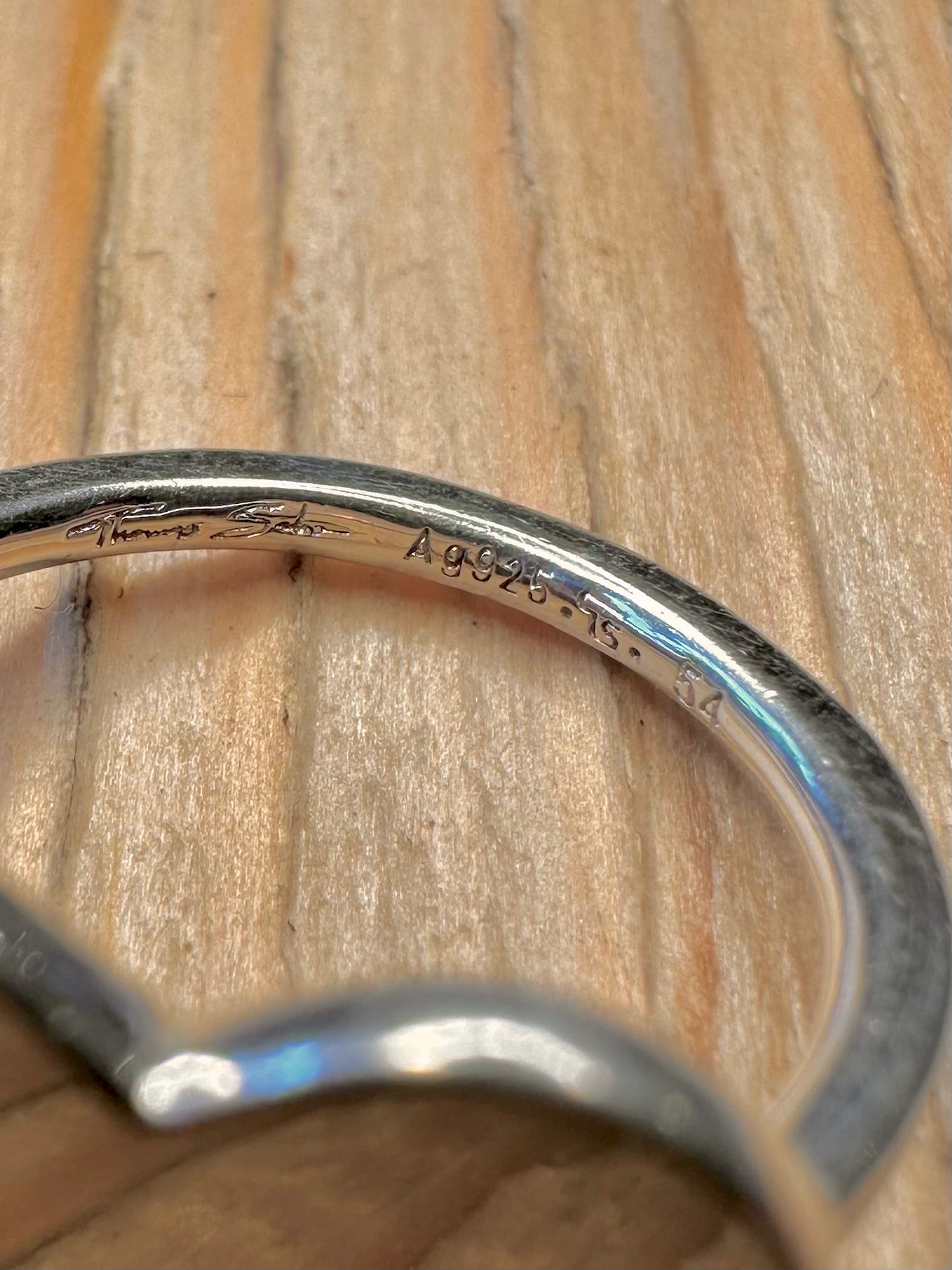Vintage Thomas Sabo Heart 925 Sterling Silver Size M1/2 Ring