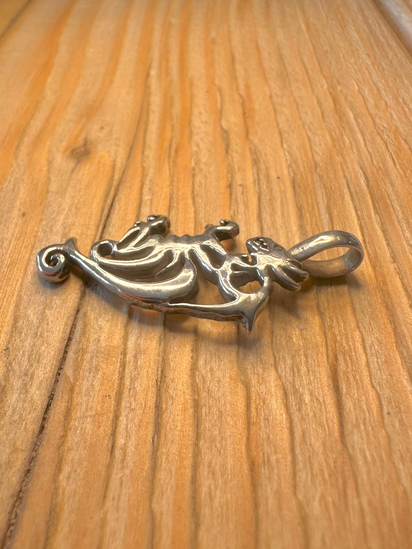 Vintage Dragon 925 Sterling Silver Pendant