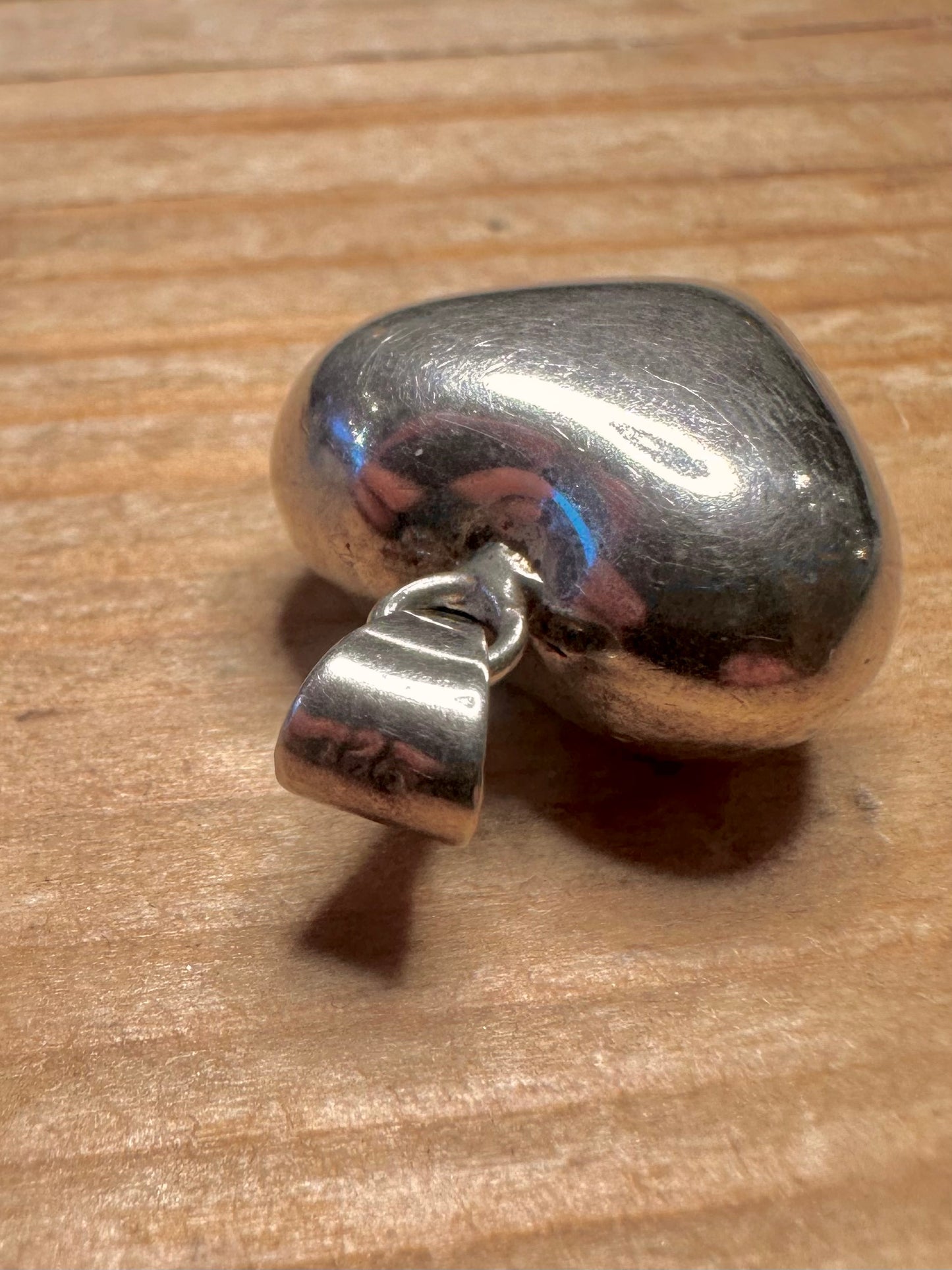 Vintage Heart Chunky Chime 925 Sterling Silver Pendant