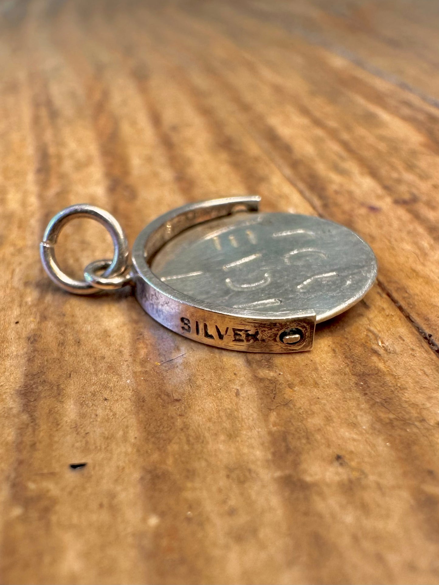 "I Love You" Spinner-Charm-Anhänger aus 925er Sterlingsilber