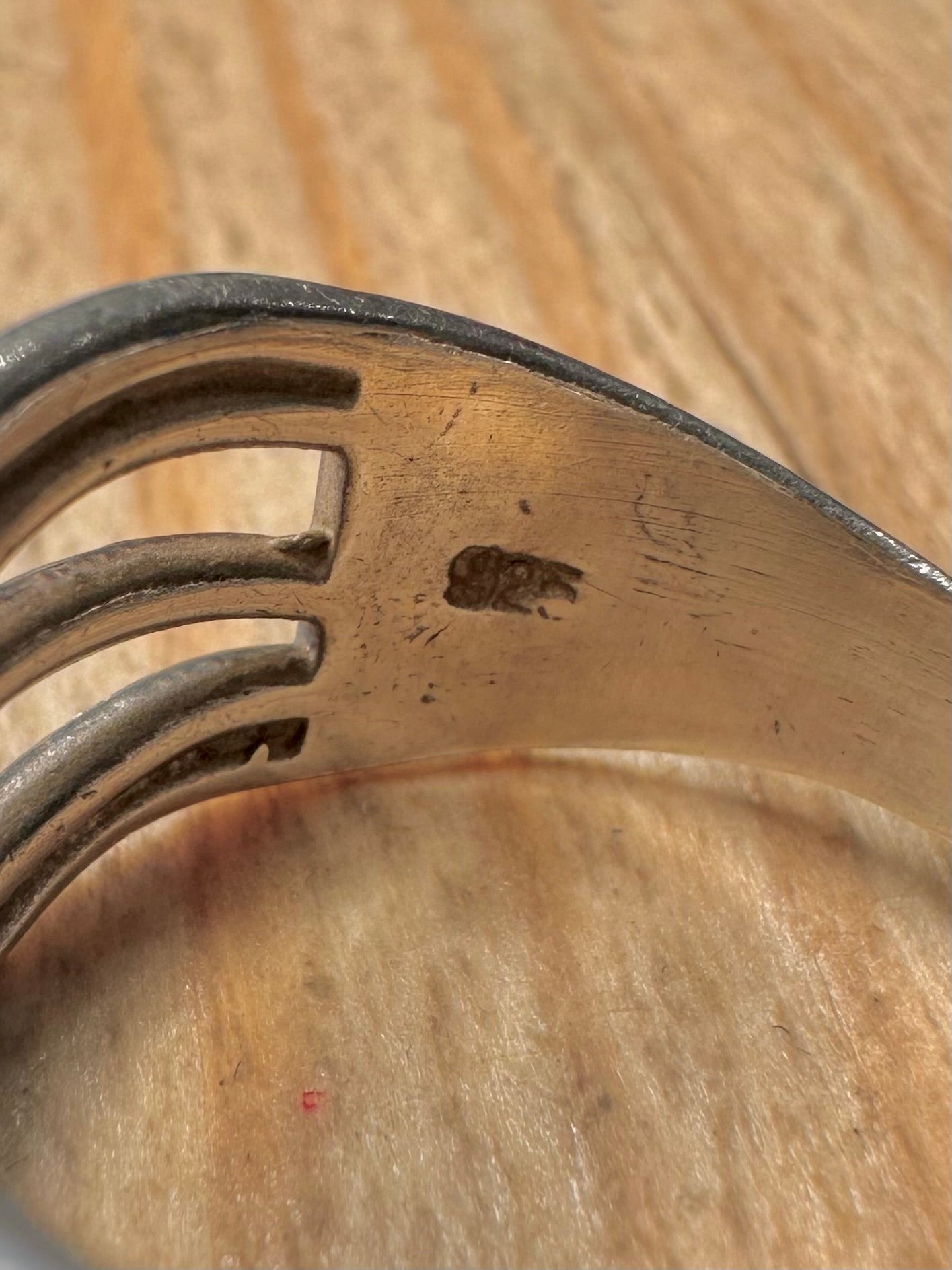 Abstract Wavy 925 Sterling Silver Size R Ring