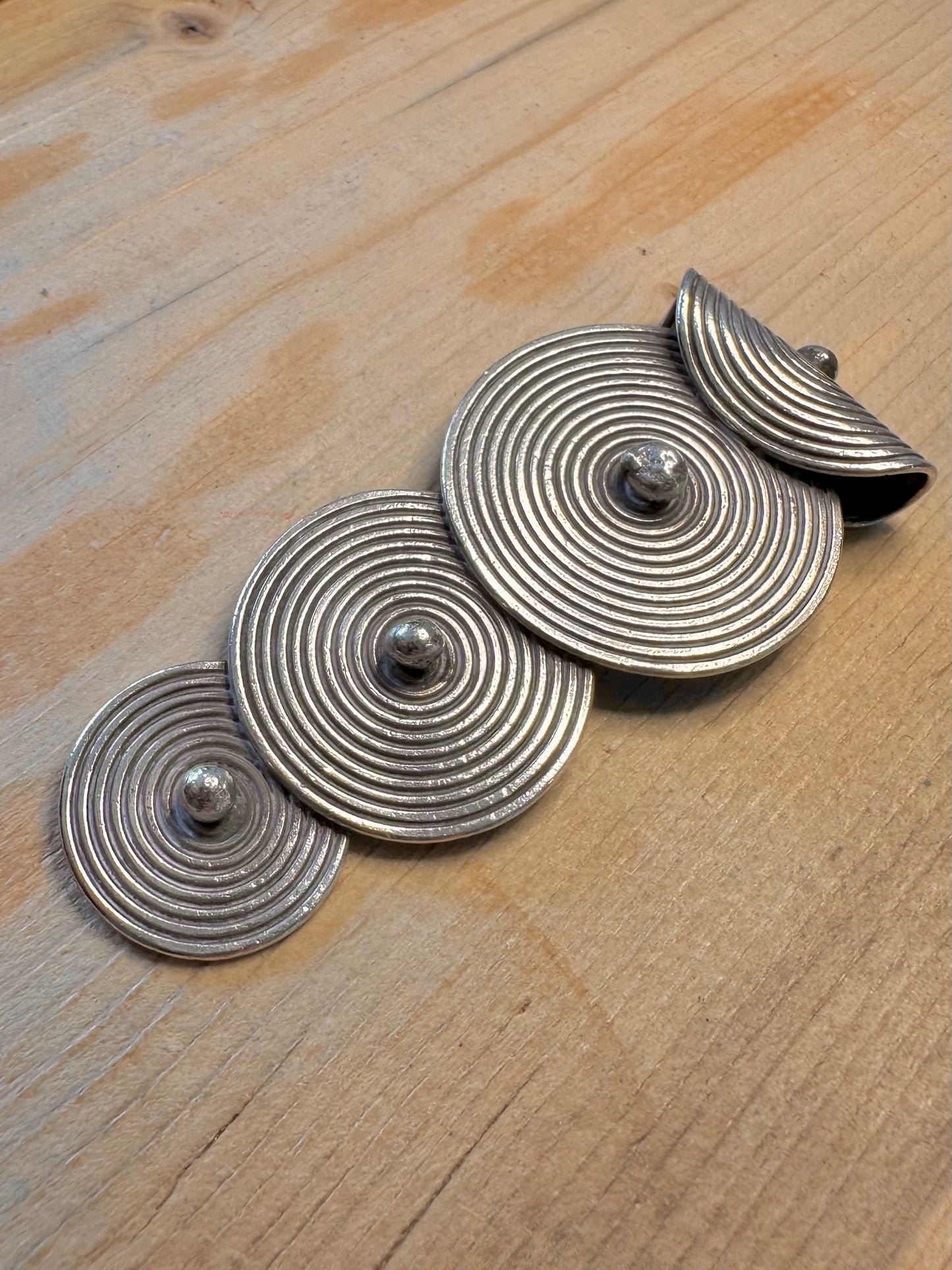 Abstract Swirl Circle 925 Silver Pendanr