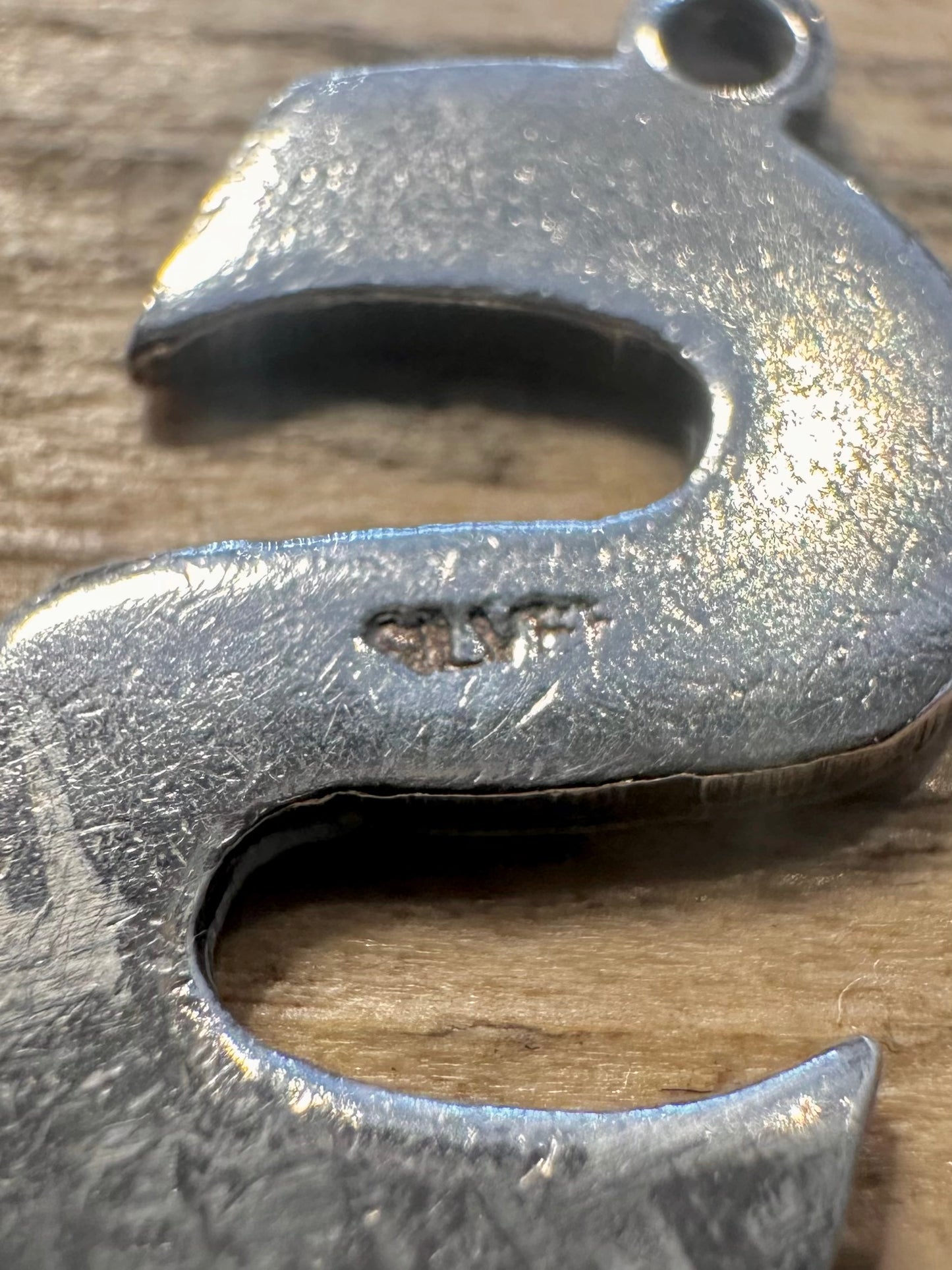 Vintage Letter S 925 Silver Pendant