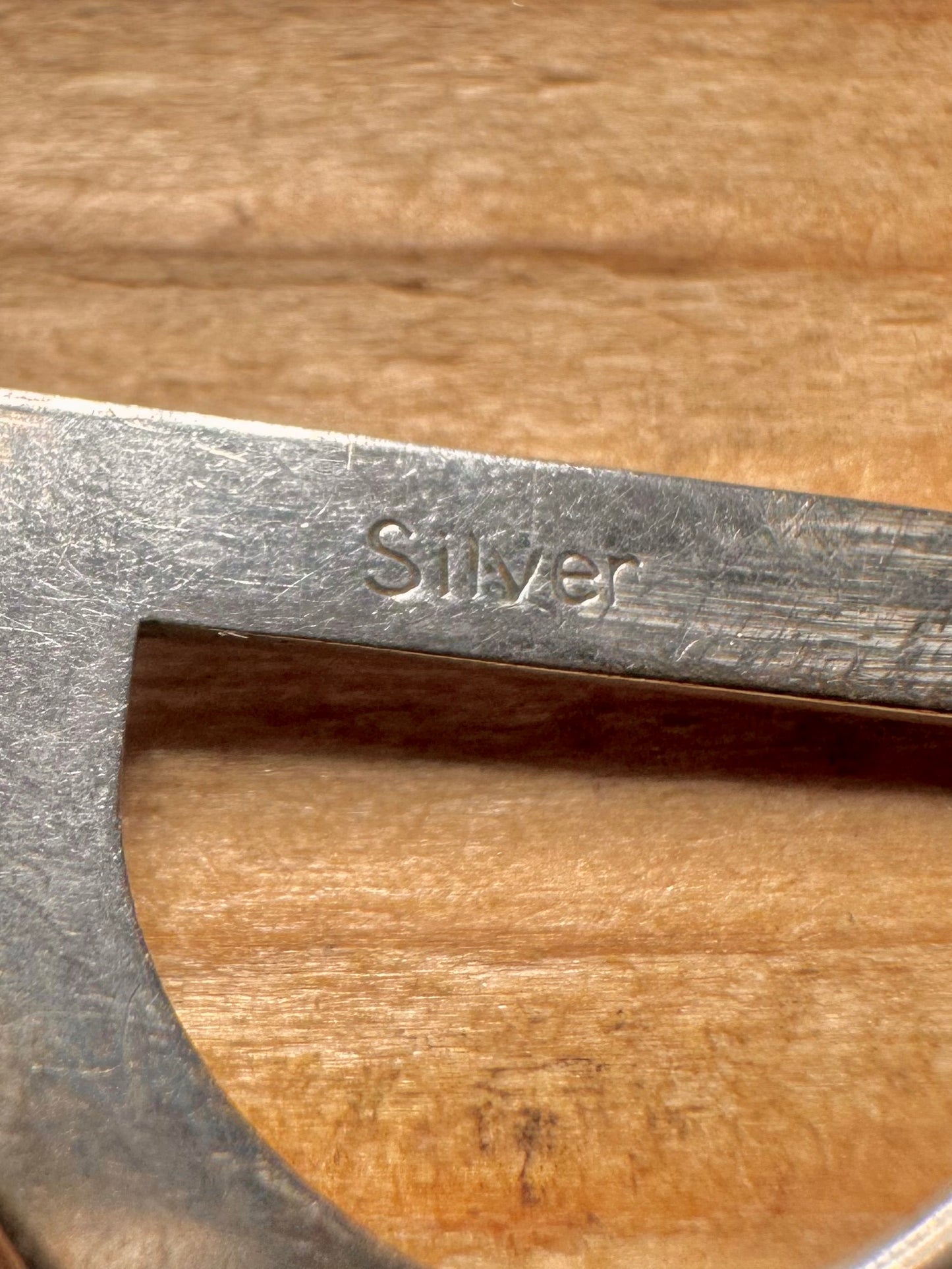 Vintage Letter D 925 Sterling Silver Pendant