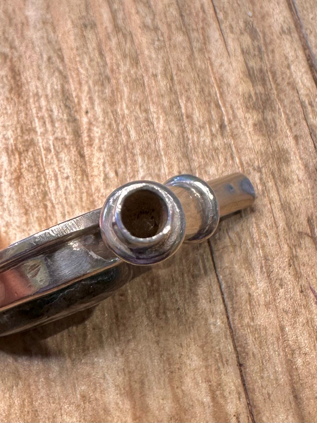 Vintage Labradorit Boho Abgerundeter Stab 925 Sterling Silber Anhänger