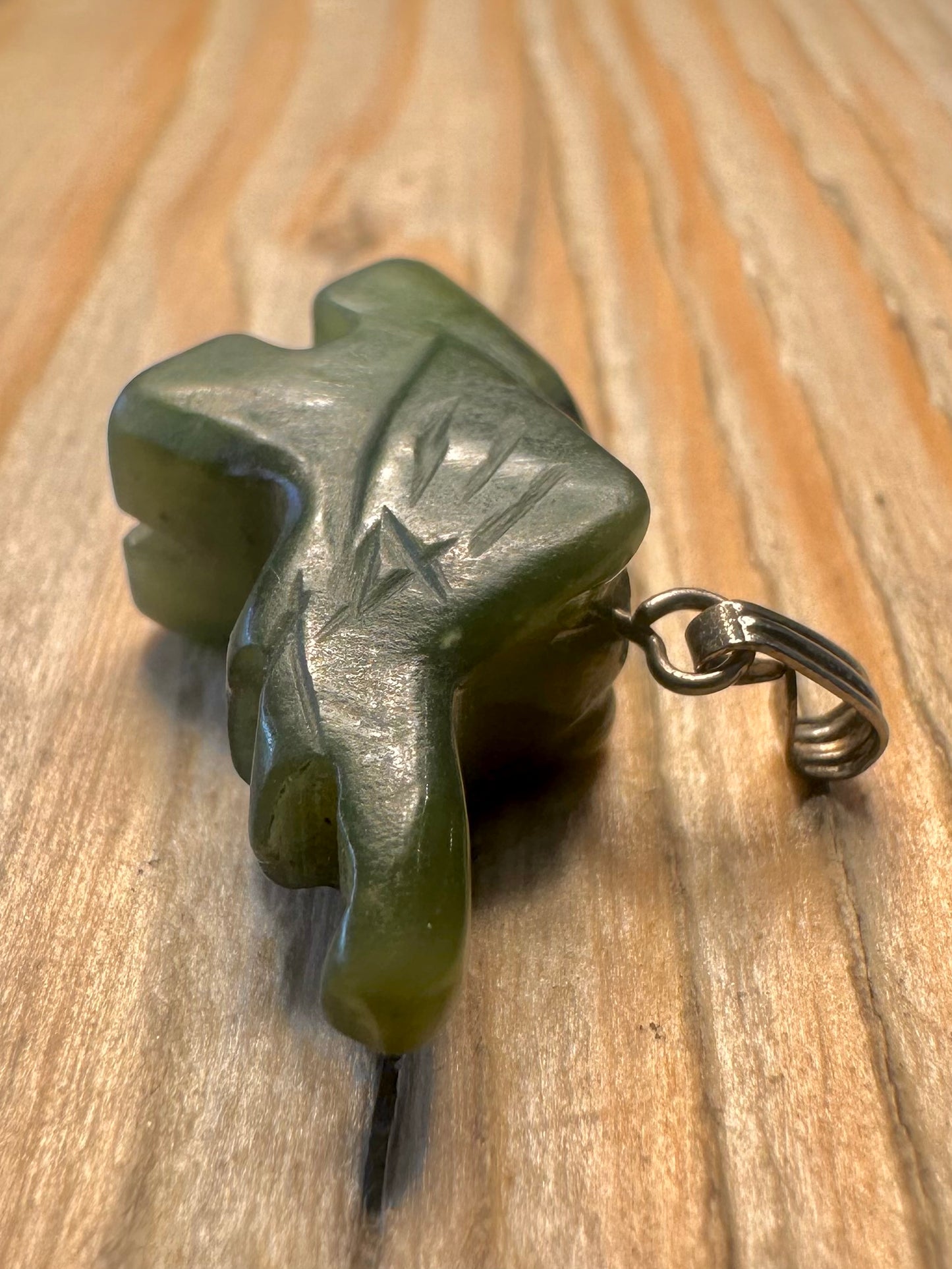 Vintage Jade Elephant Costume Pendant
