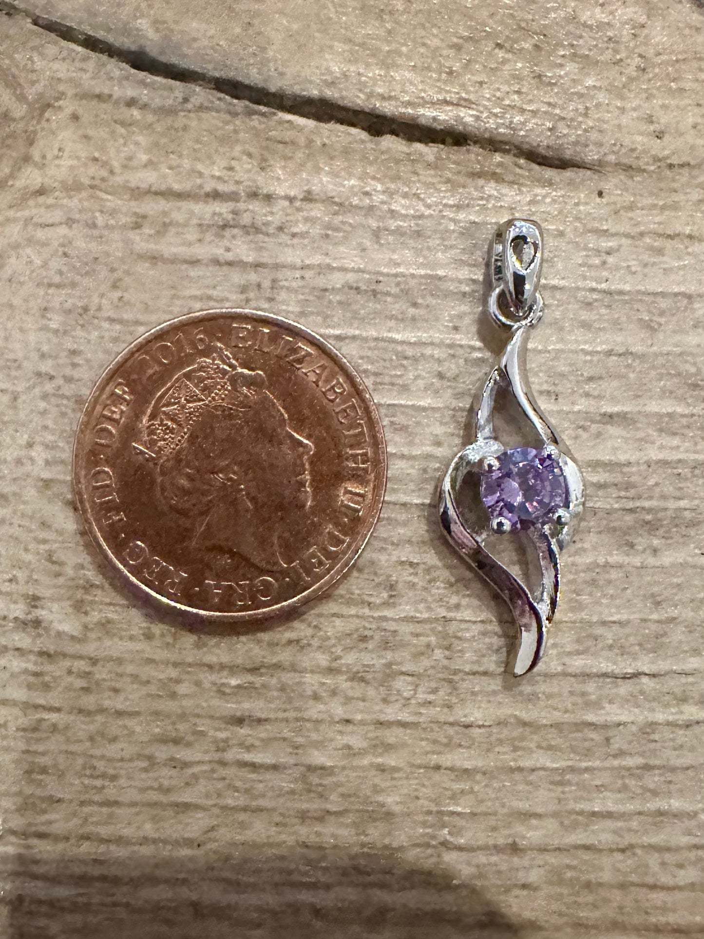 Vintage Amethyst Unique 925 Silver Pendant