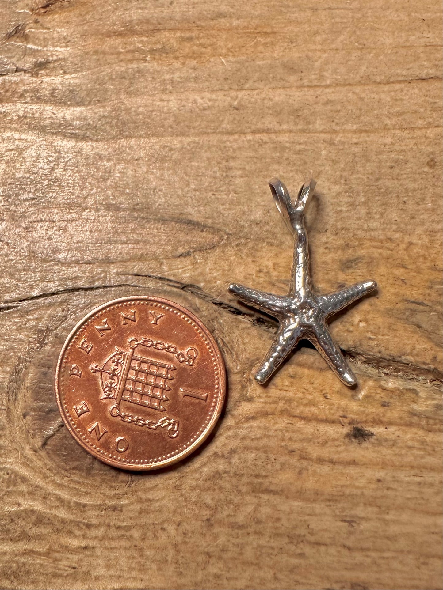 Vintage Starfish 925 Silver Pendant
