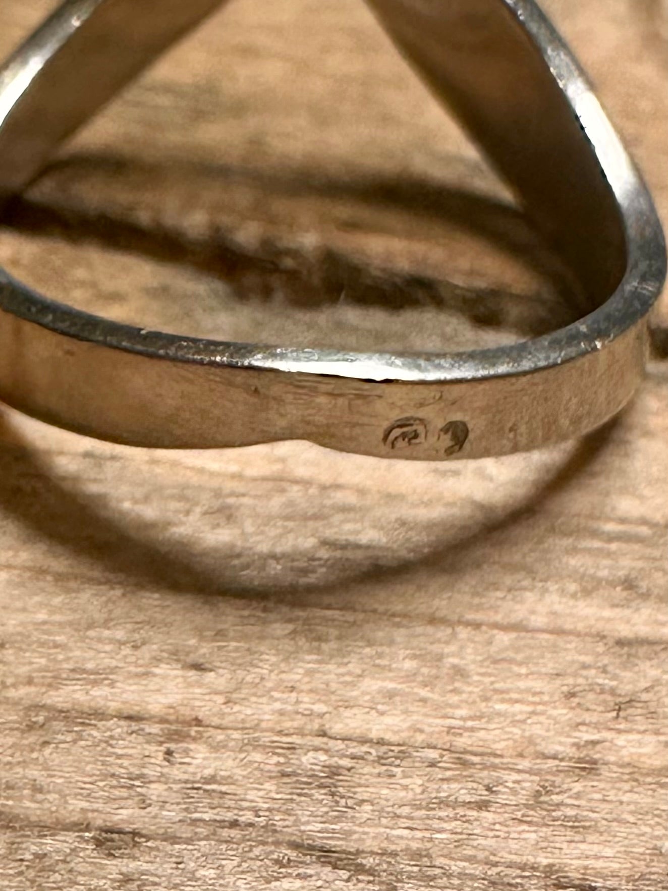 Vintage Wishbone 925 Silver Size P Ring
