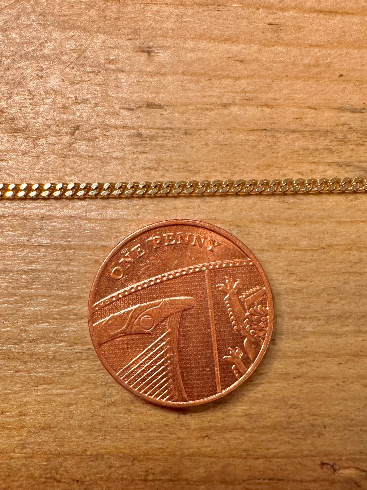 Vintage Curb Chain 9ct Gold 18 to 21.5 inch Necklace